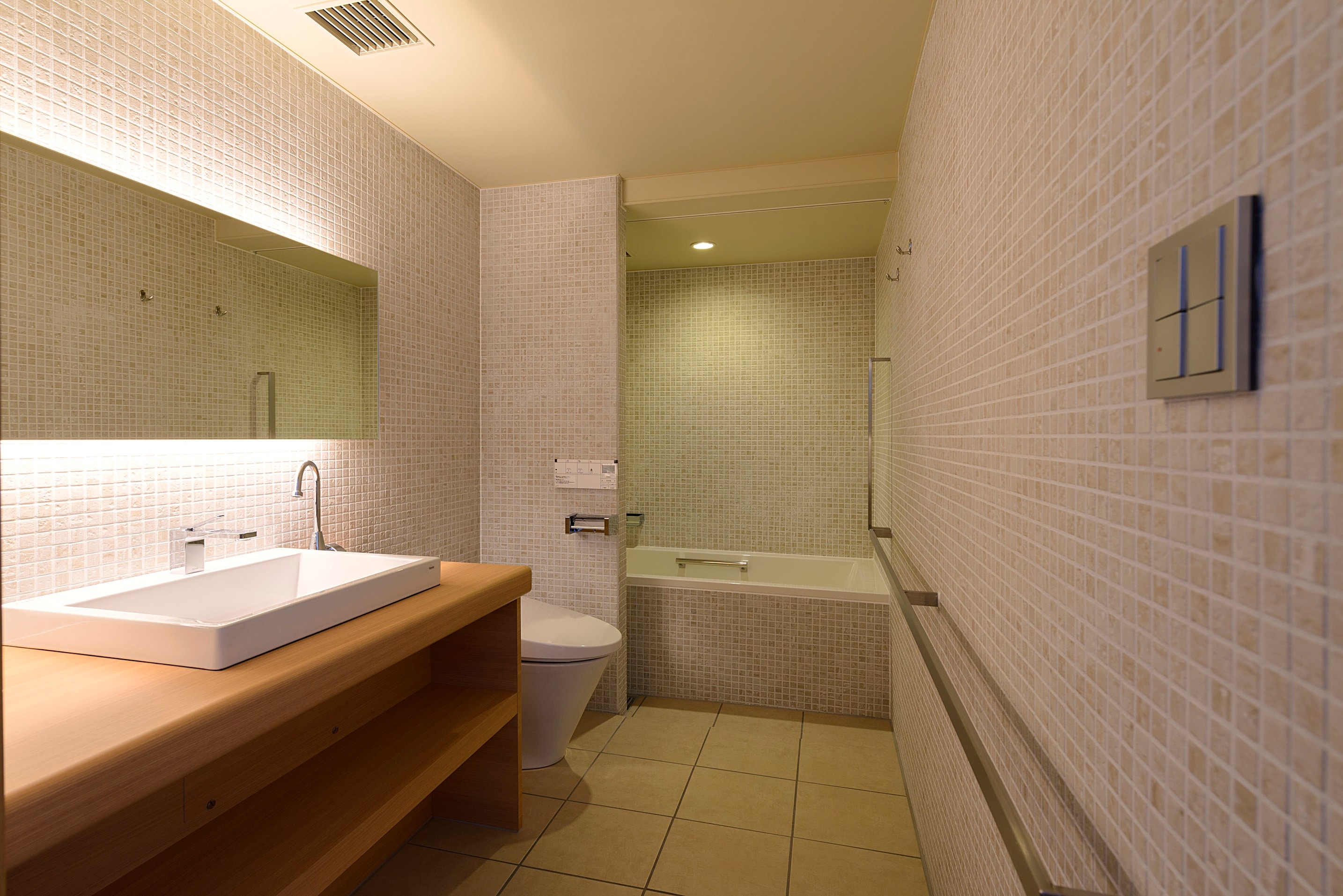 Premium theater twin bathroom