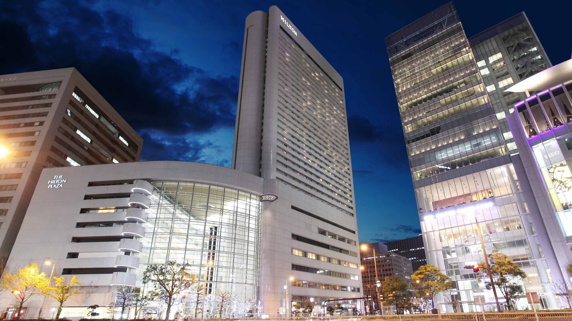 Hotel exterior (night)