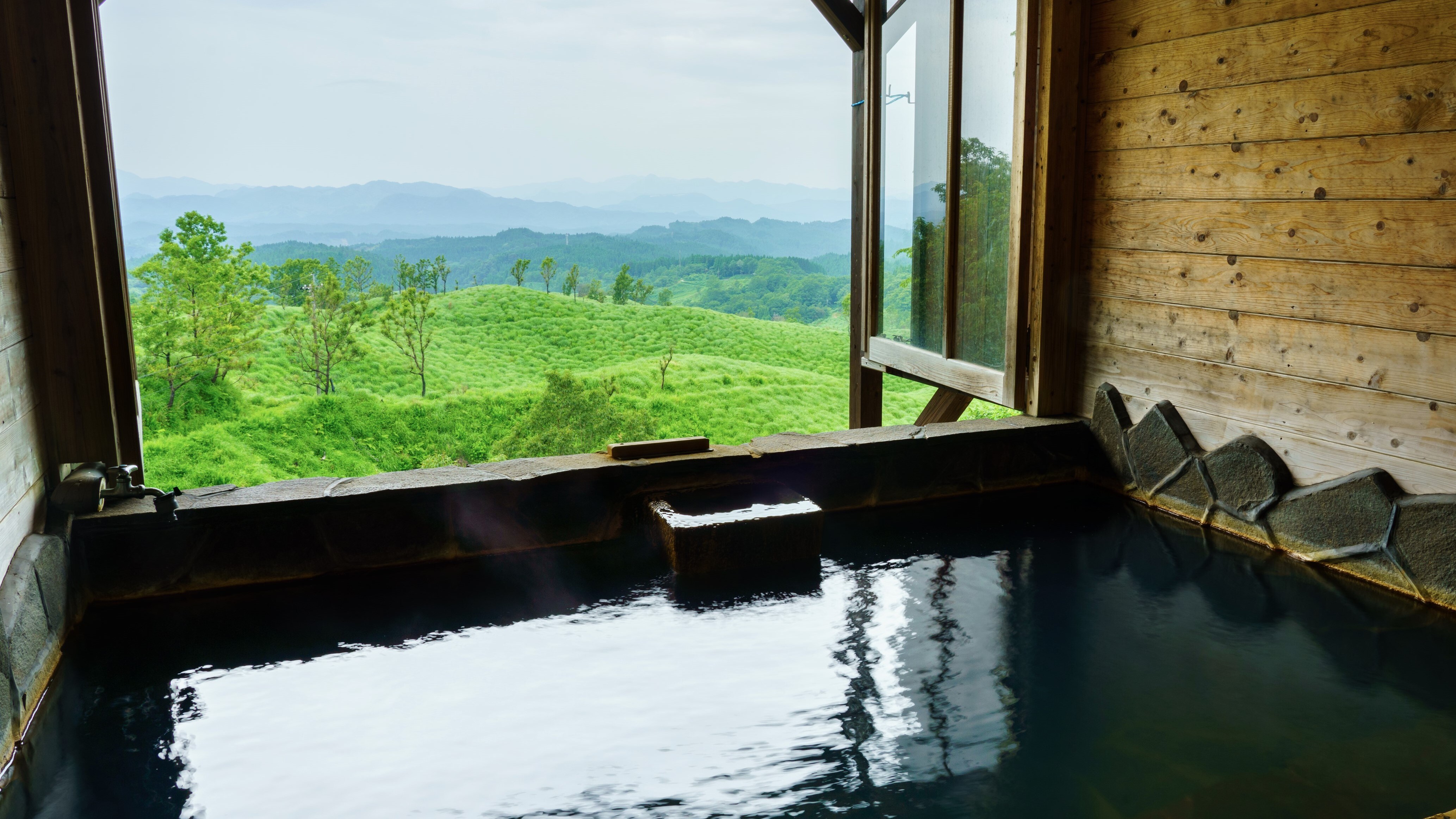 Open-air bath with a view