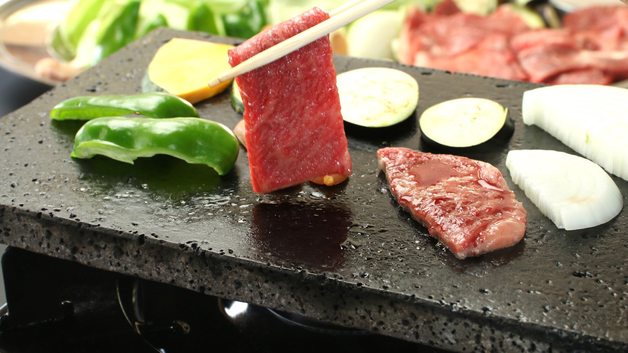 Yakiniku on a lava plate is exceptional!