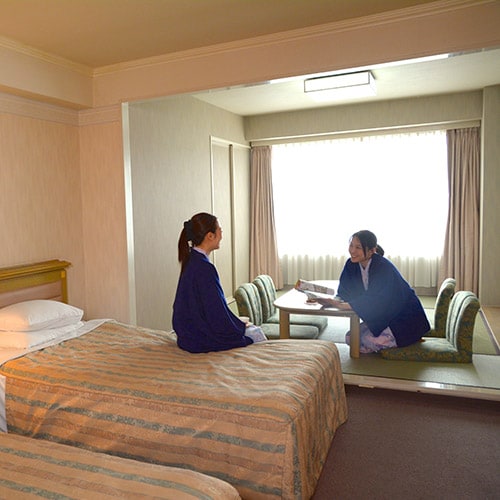 Example of Japanese and Western room type guest room