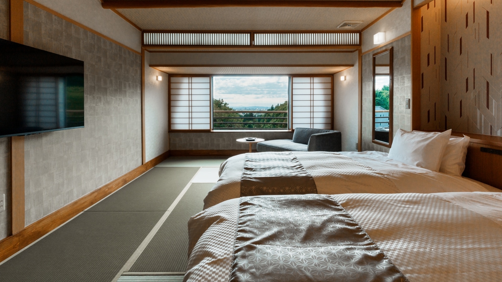 【일본 모던 트윈★배리어 프리 객실】