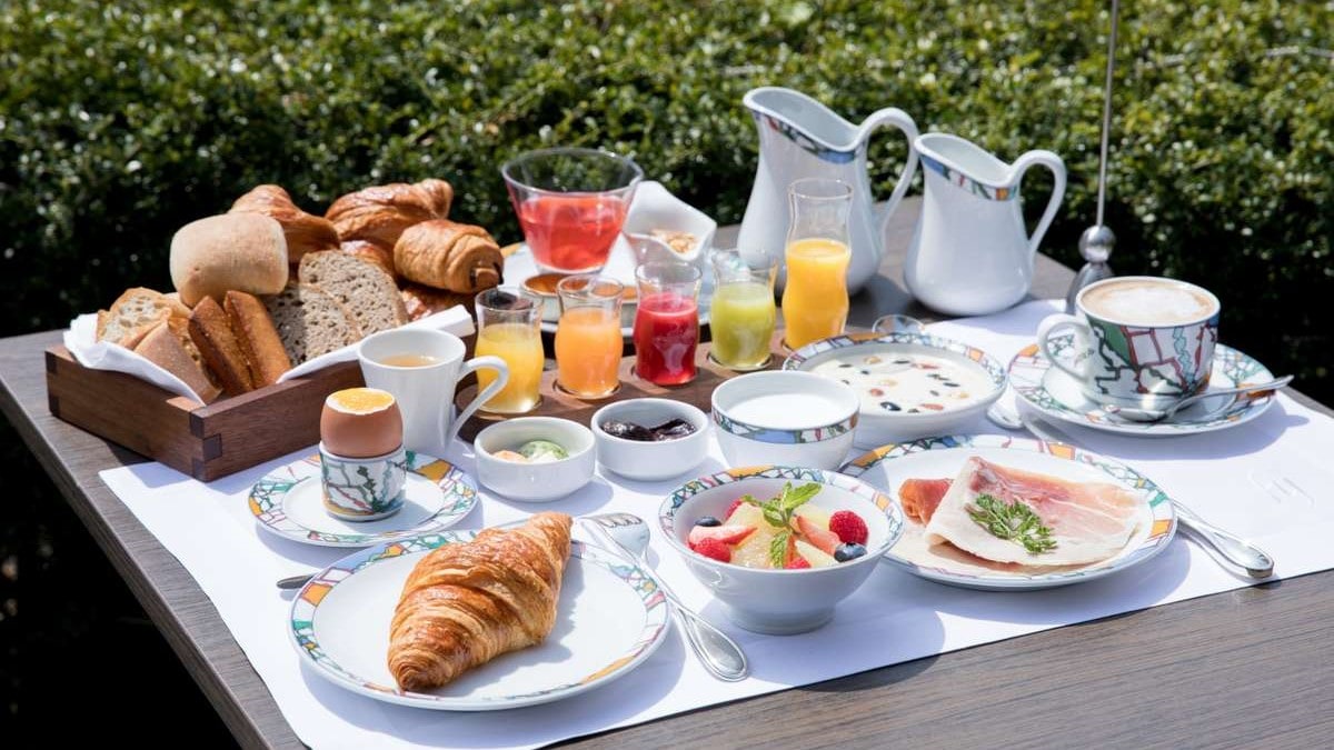 This breakfast menu was created by Bernard Loiseau, a leading figure in the French cuisine world who has been praised as "the best in the world."