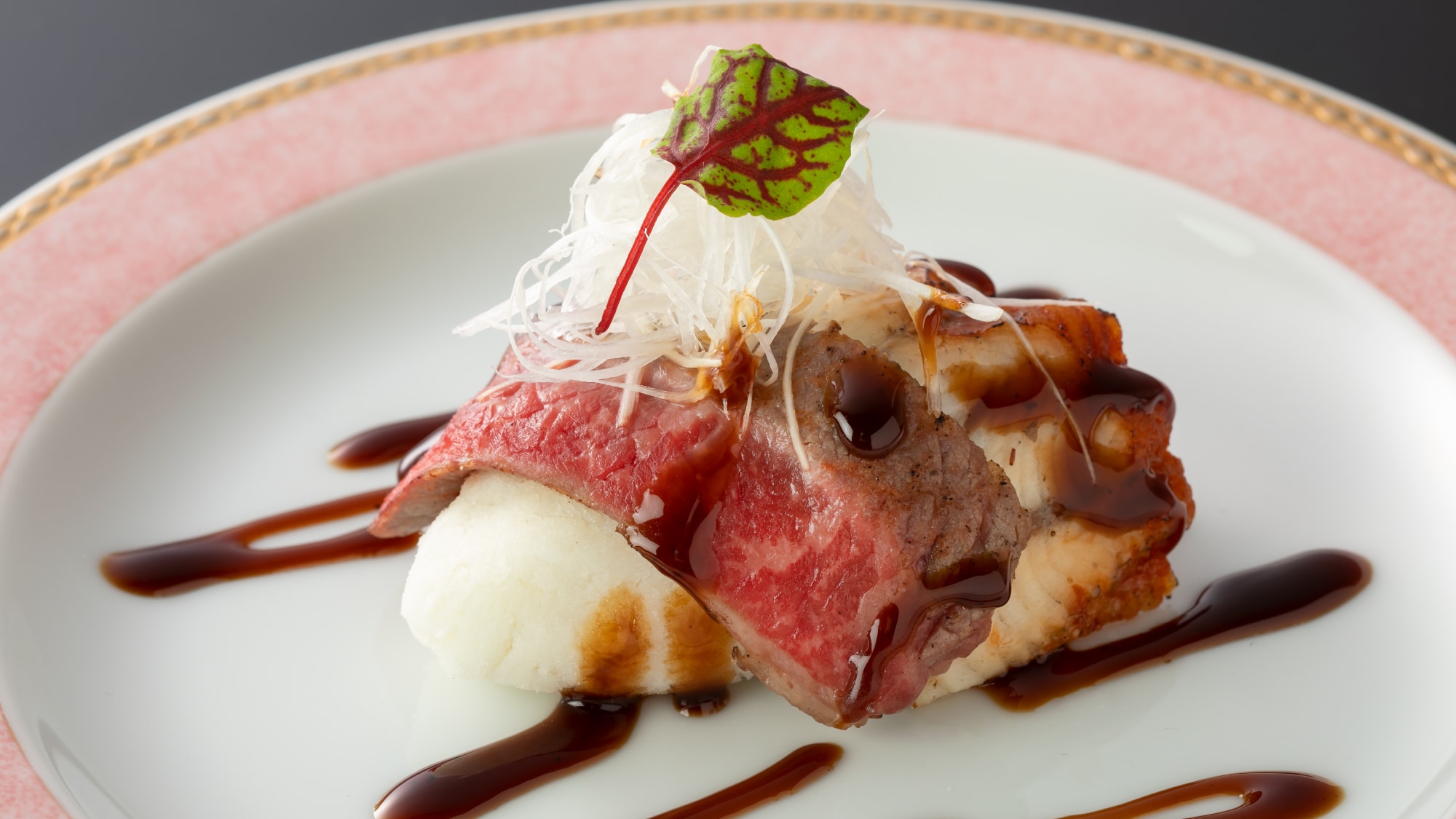 Kobe beef and eel mashed potatoes
