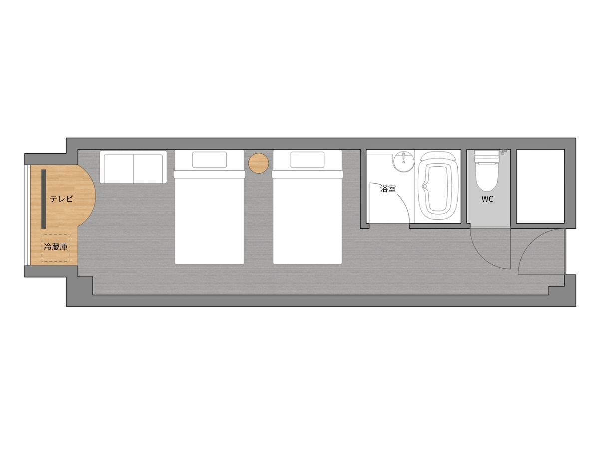 [Guest room example] Relax Twin Room (24 m2)