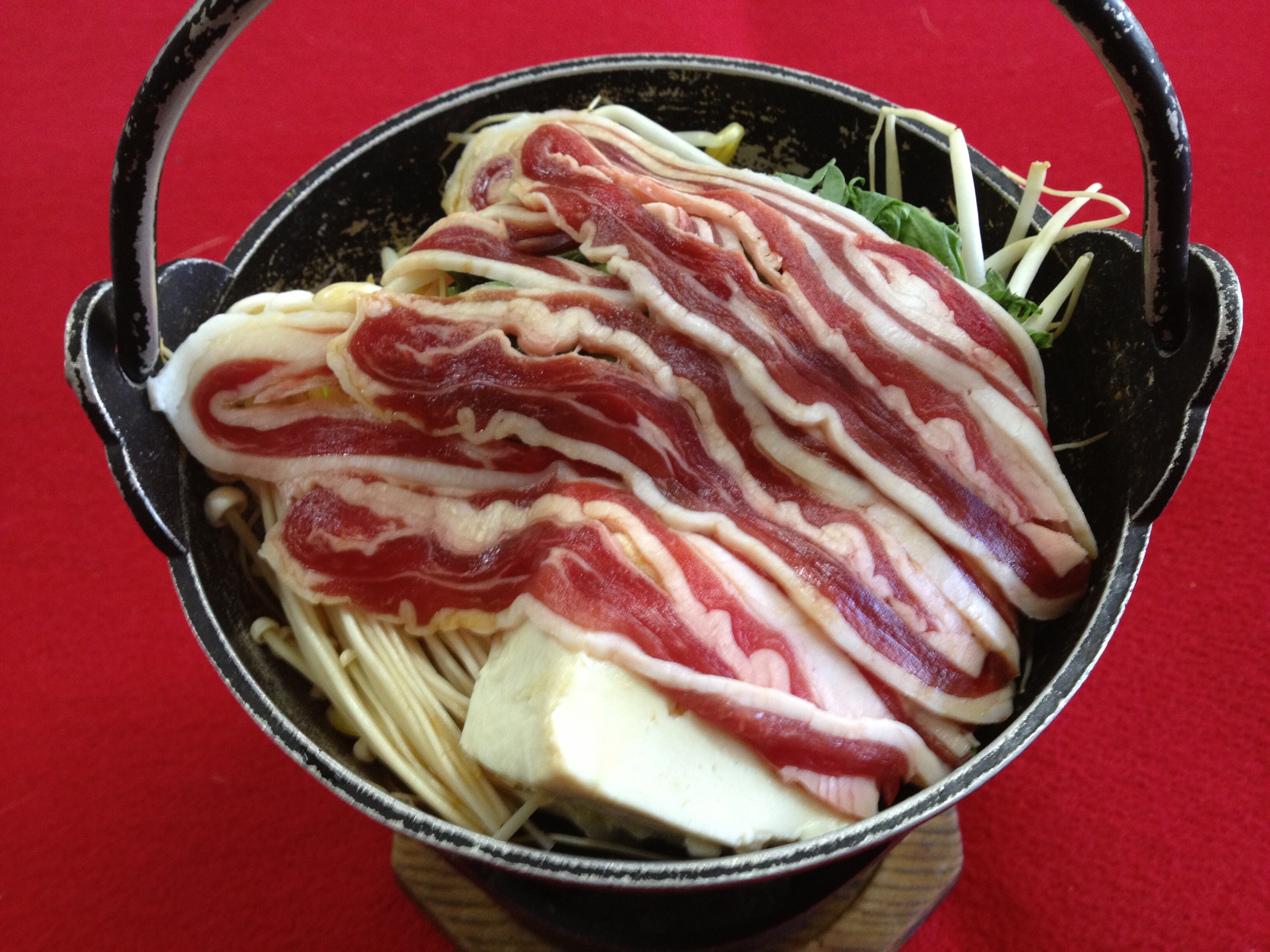 Sukiyaki hotpot made with venison from Togakushi, Shinshu