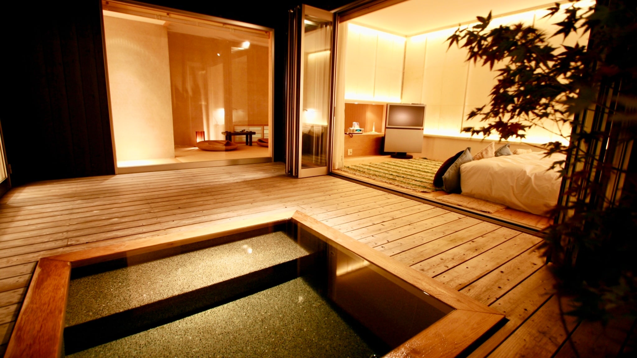 [Star Suite] เตียงขนาดคิงไซส์สุดพิเศษพร้อมดวงดาว / ห้องเดี่ยวพร้อมอ่างอาบน้ำกลางแจ้ง