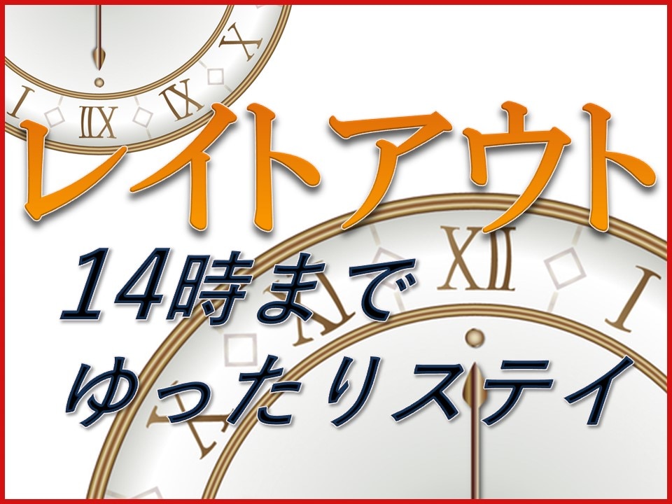[Late check-out] Relaxed stay until 2pm (room only)