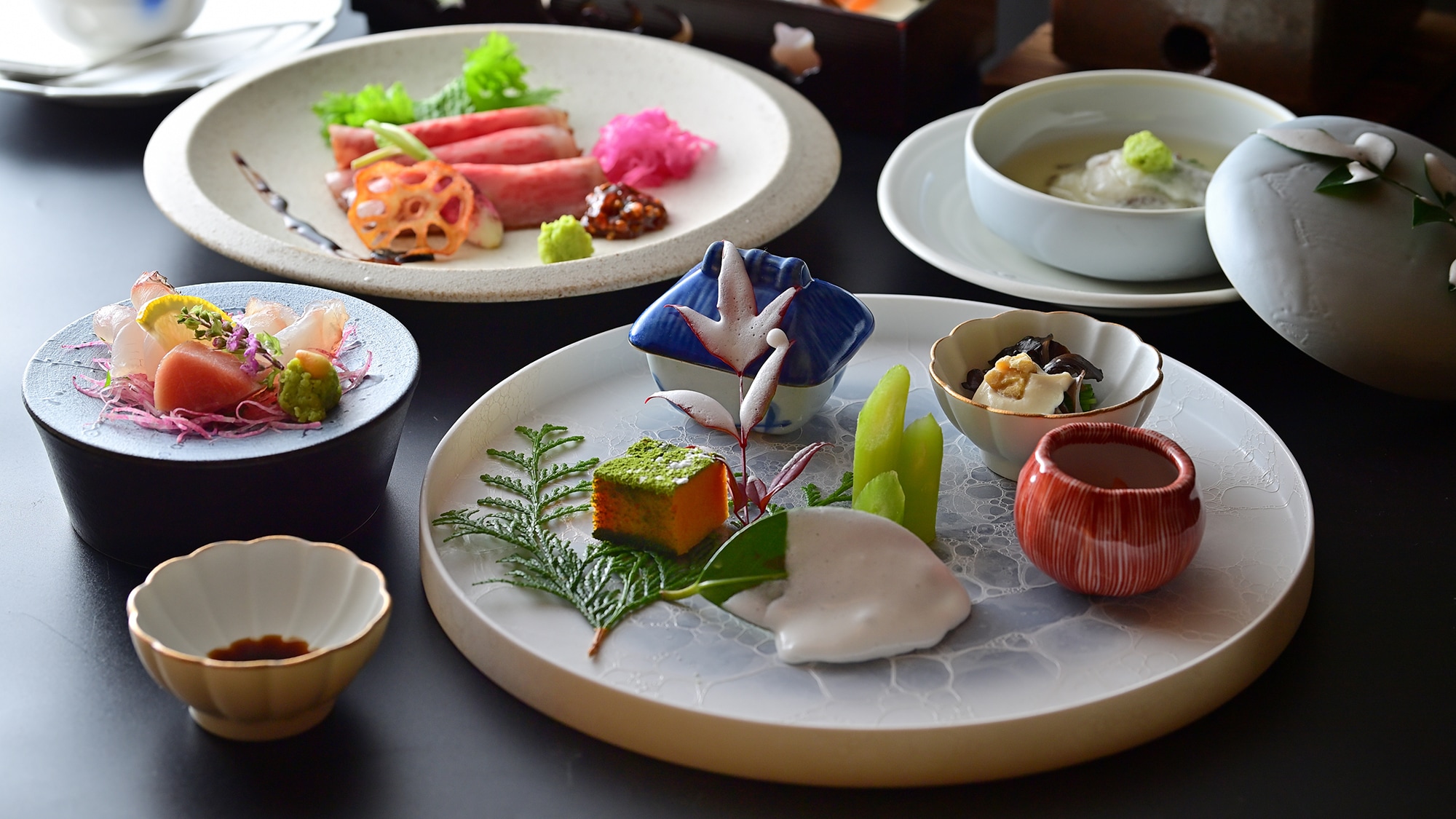 Seasonal Kaiseki Course (Example of dishes)