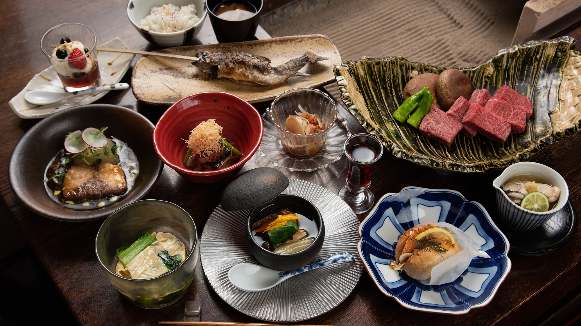 *[Dinner example] The menu changes every year depending on the season. A free-spirited kaiseki meal that emphasizes balance of flavors and textures.