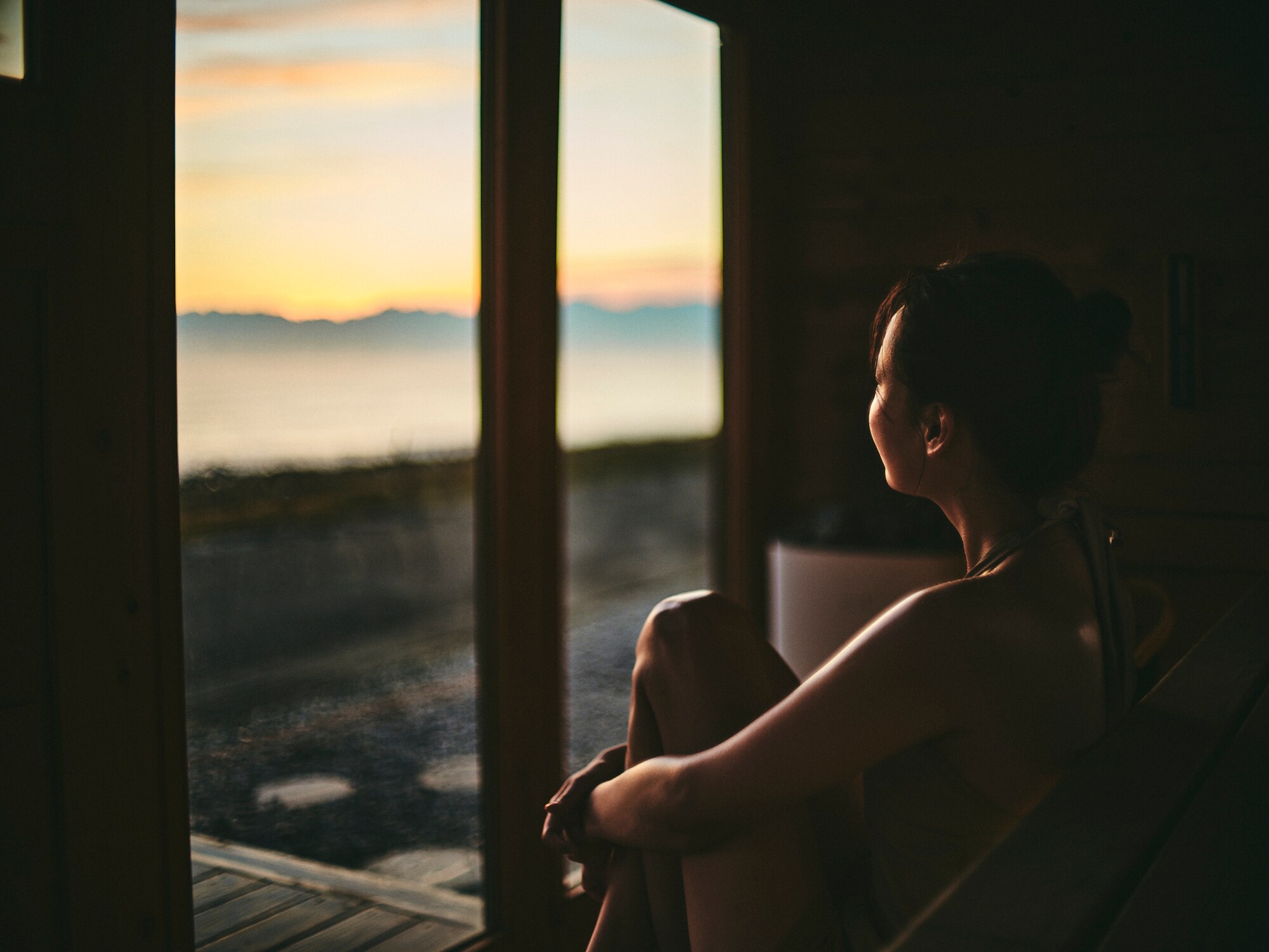 Sunrise and sauna