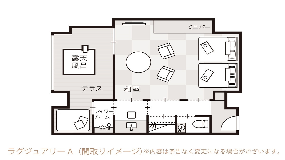 房間“豪華A型”平面圖