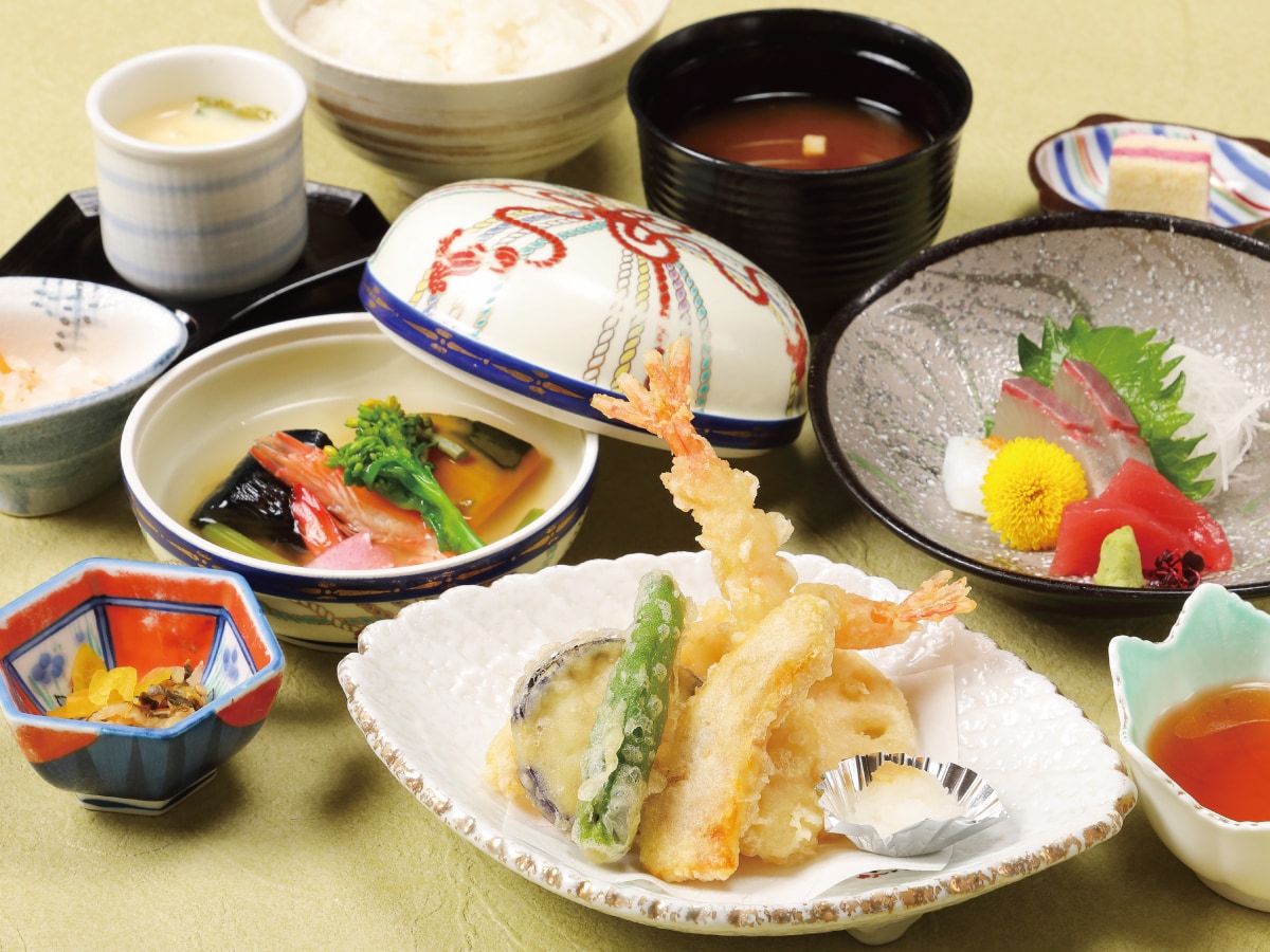 New_Tempura, sashimi and stew set meal