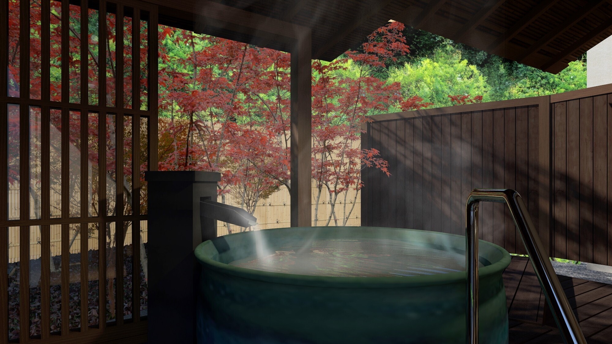 [Japanese-Western style room with open-air bath] Renovated in December 2024! Includes our proud open-air bath with natural hot spring water