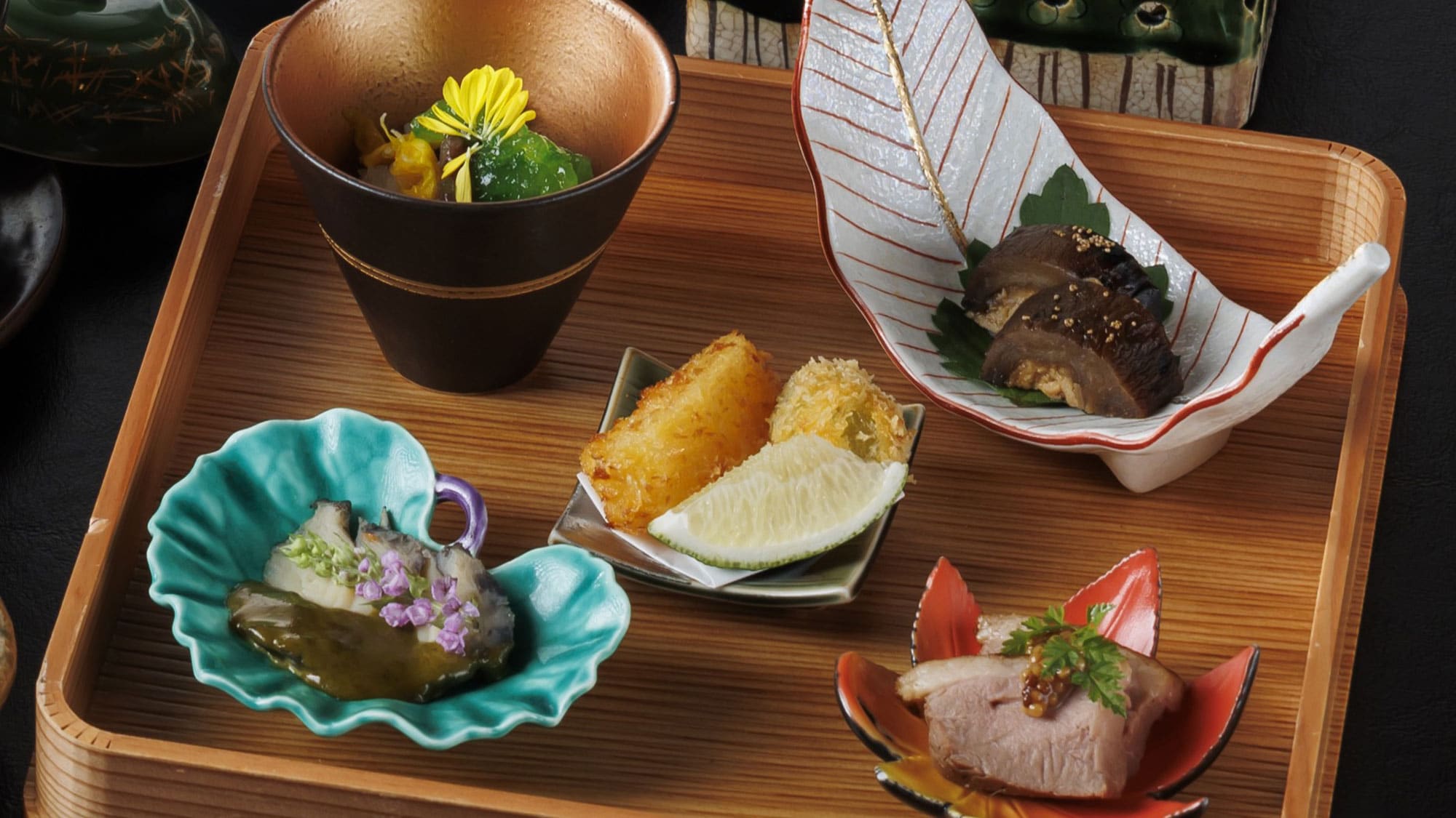 Ẩm thực Nhật Bản mùa thu sáng tạo: Món khai vị và năm loại món ăn