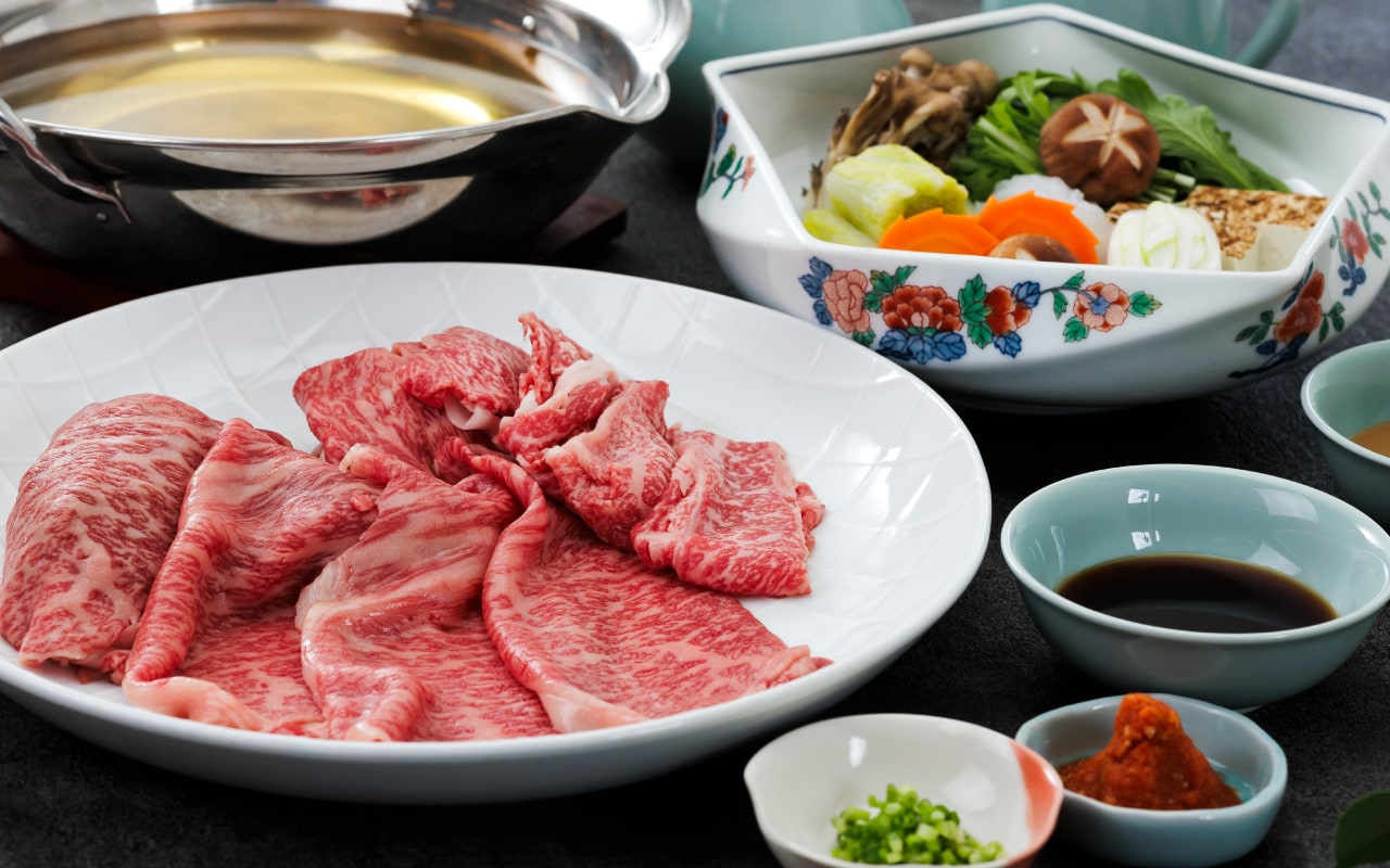 Domestic Wagyu beef shabu-shabu