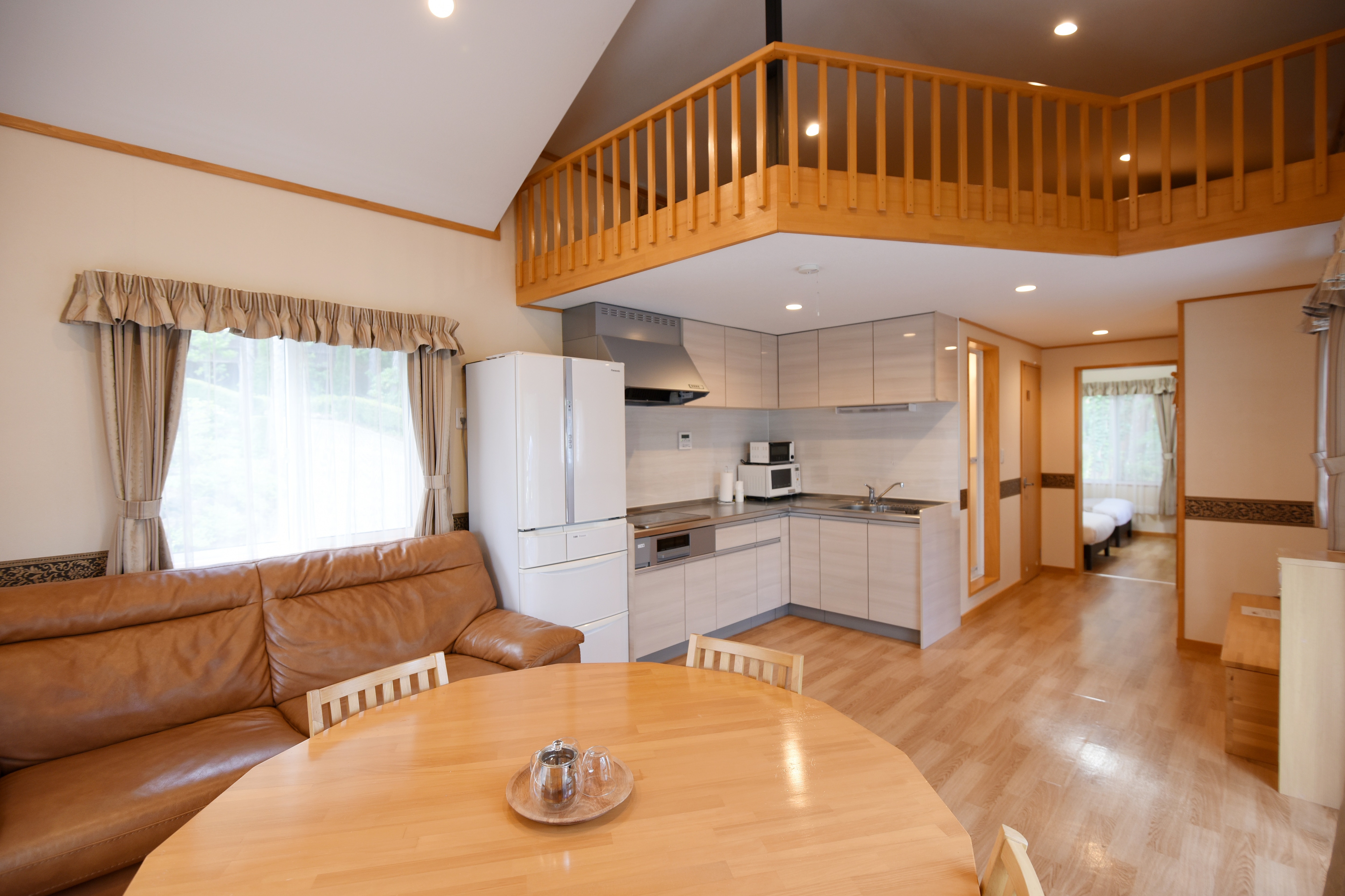 Living room 2: Glamping cottage with private open-air bath (for up to 4 people)