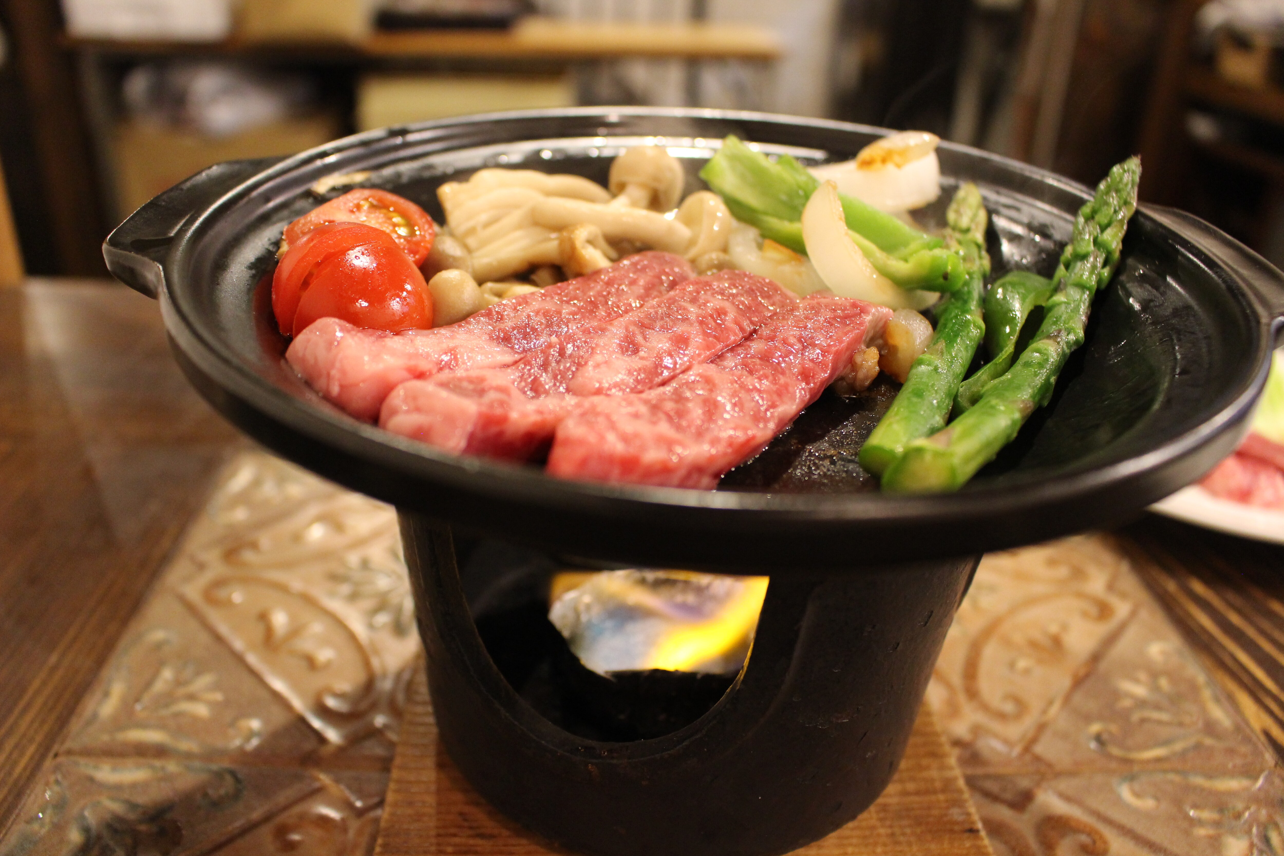 Dinner: Ceramic grill set menu