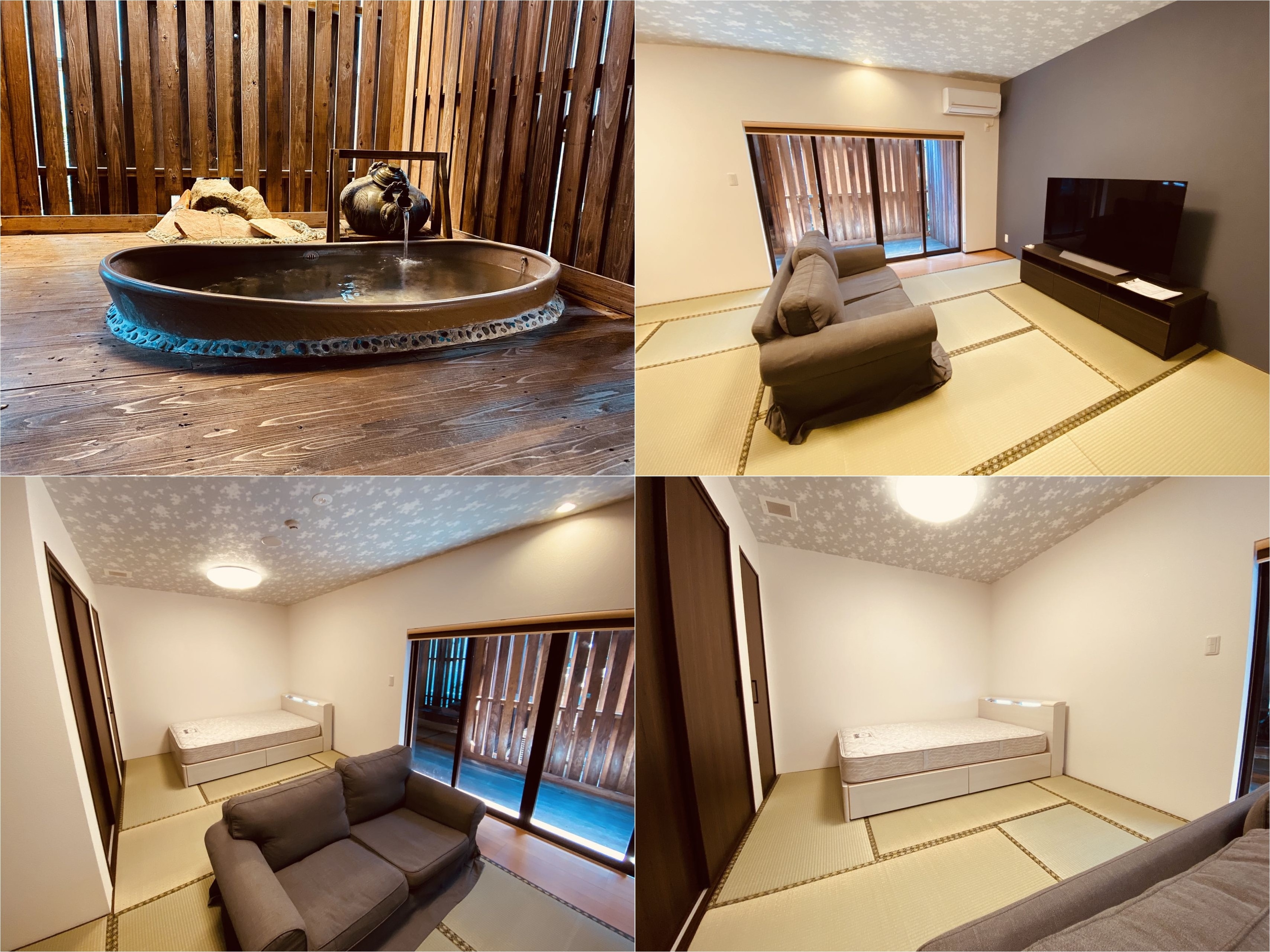 Guest room with open-air bath (pottery bath)