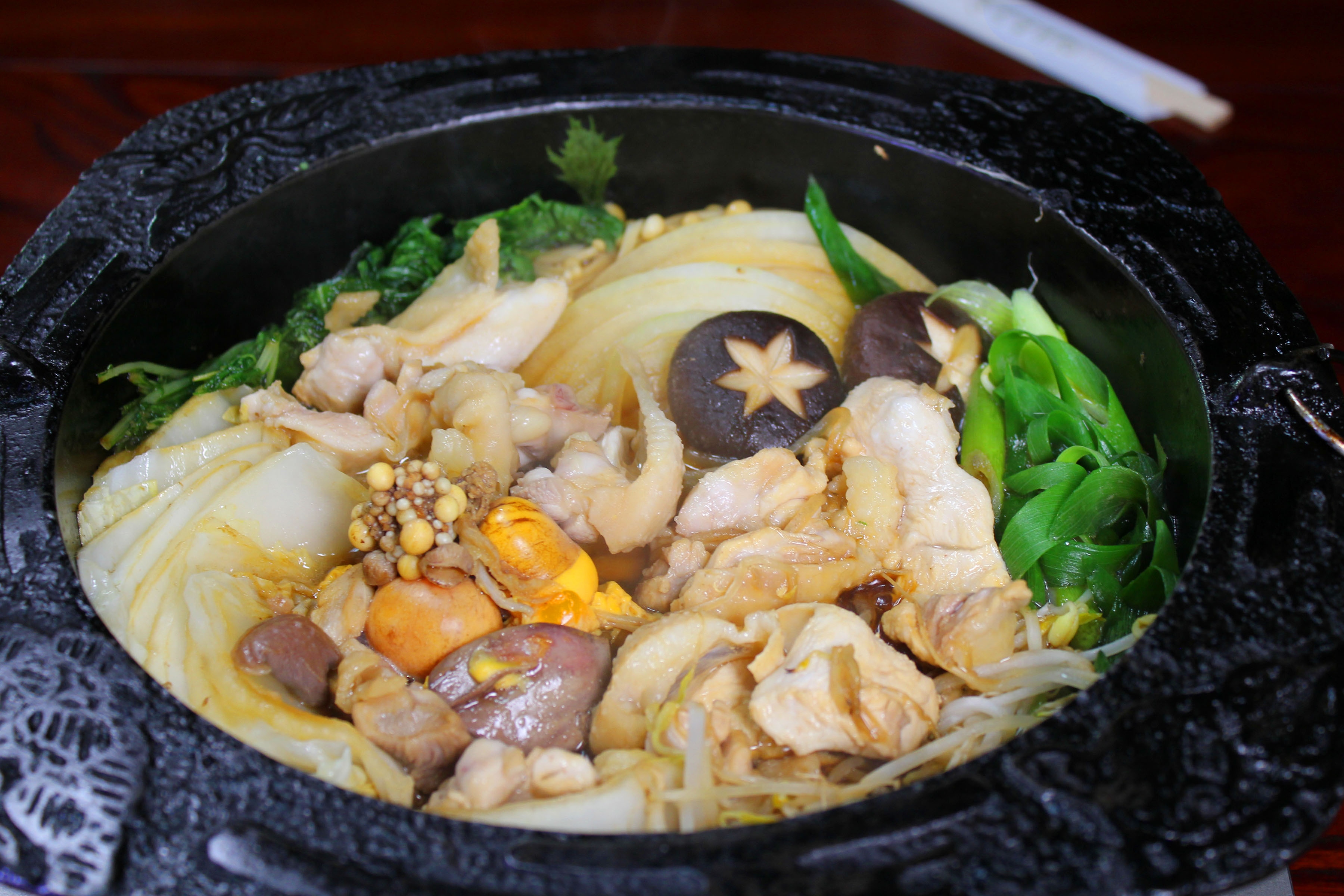 Local chicken sukiyaki