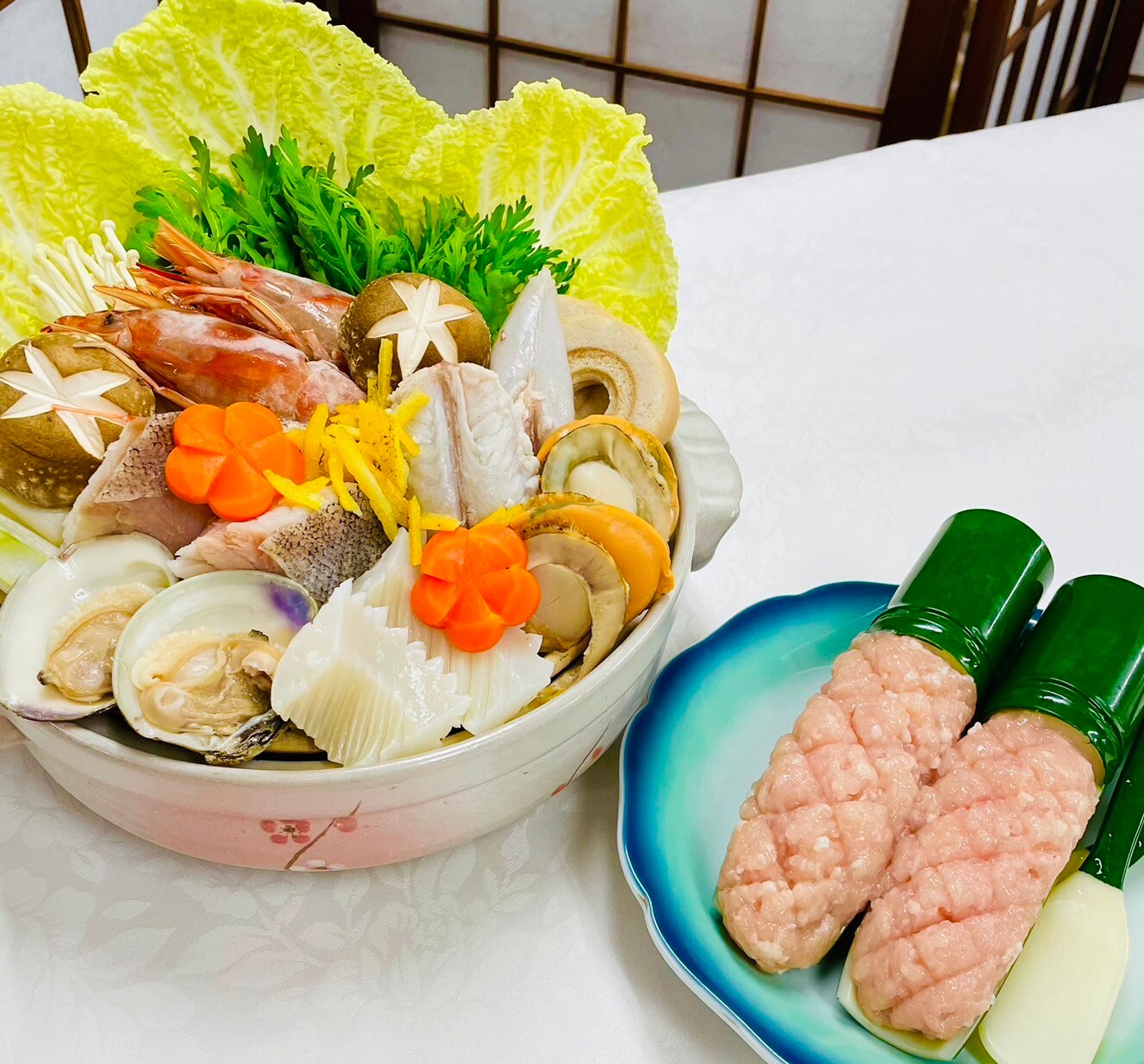 Sankai Nabe (Ví dụ thực đơn)
