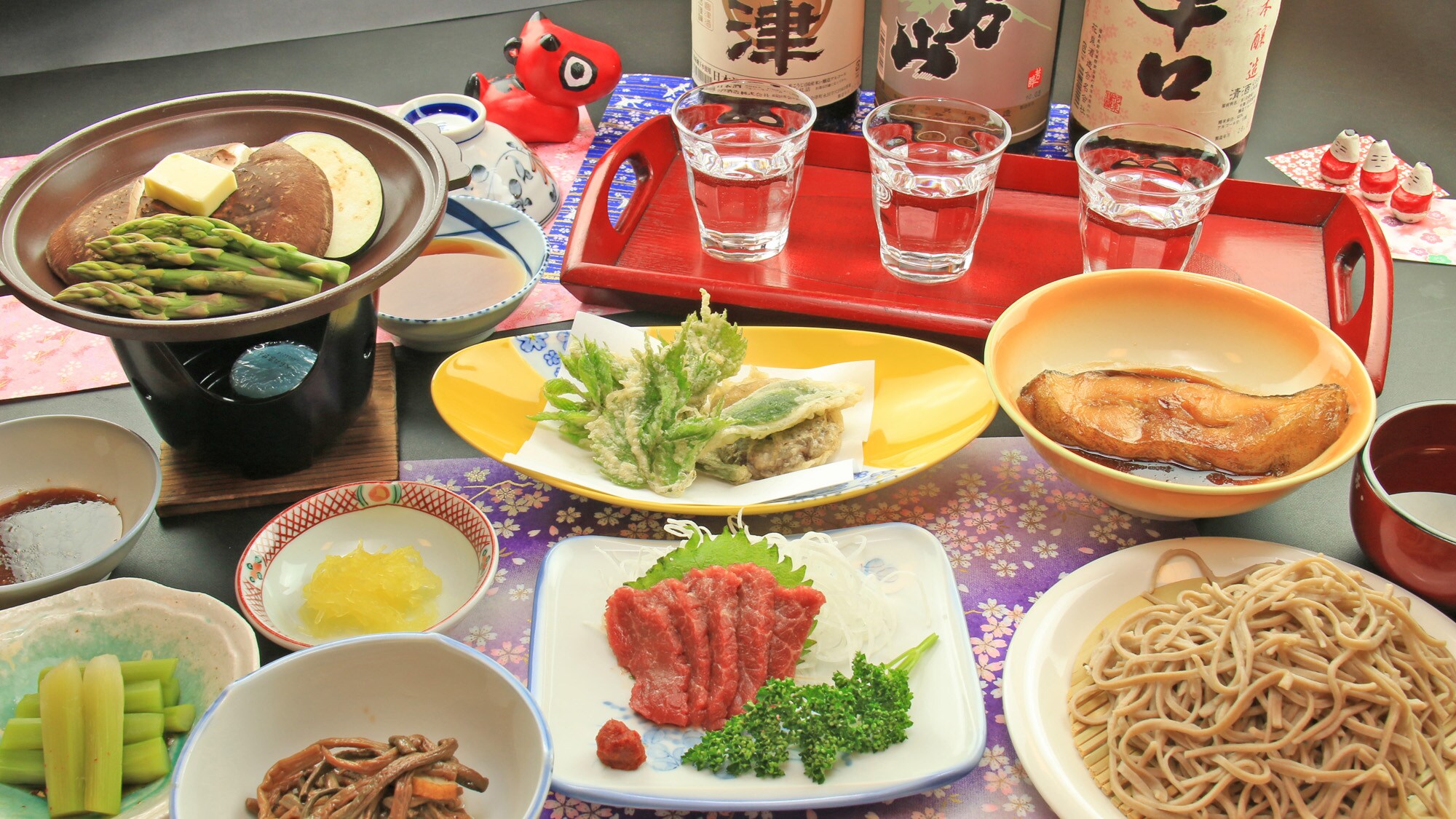 #  品尝南会津当地酒和老板娘亲手制作的荞麦面