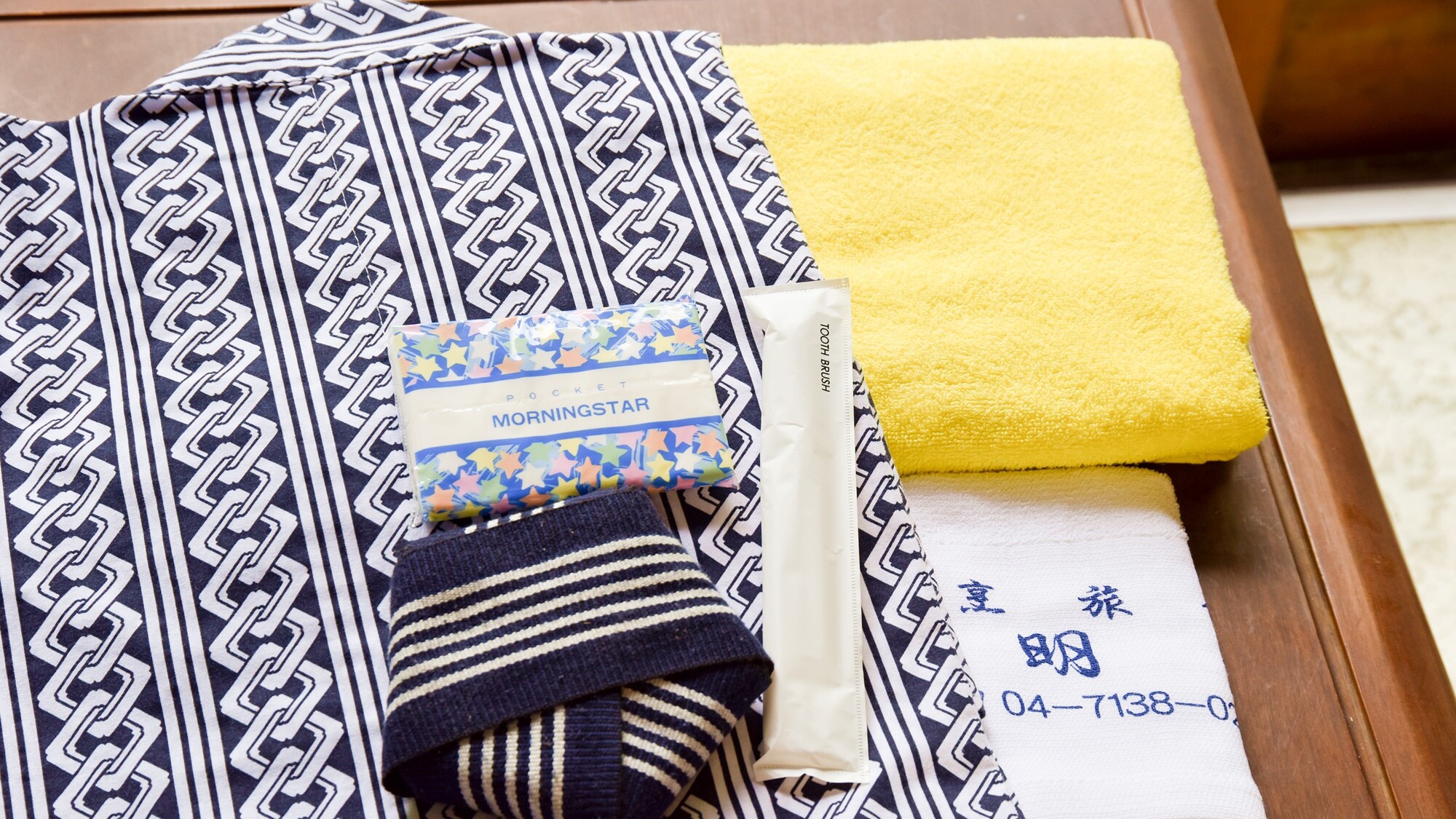 *Hotel amenities include yukata, towels, toothbrushes, etc.