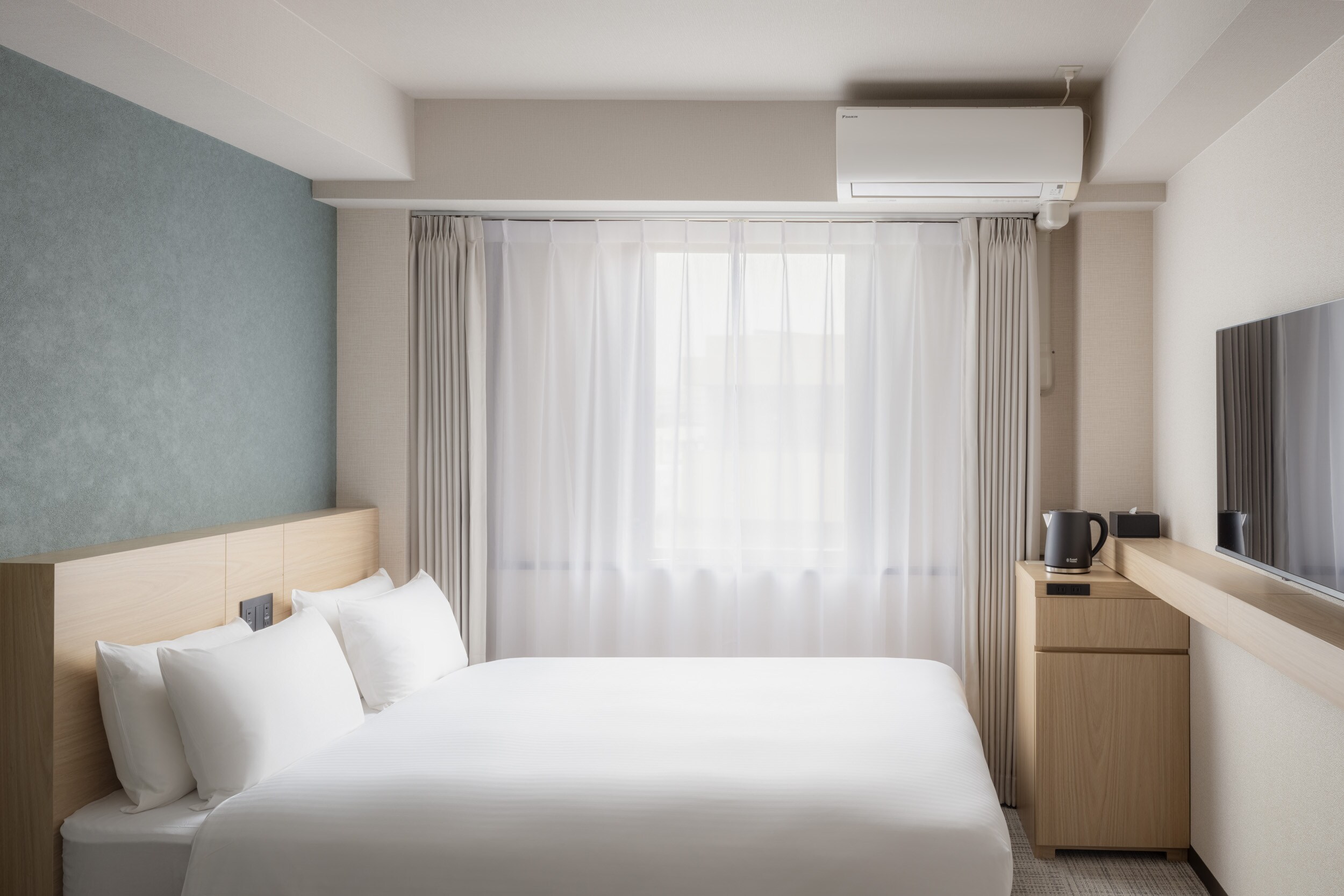 Enjoy a comfortable sleep in a Simmons bed.