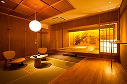 Inside the building.