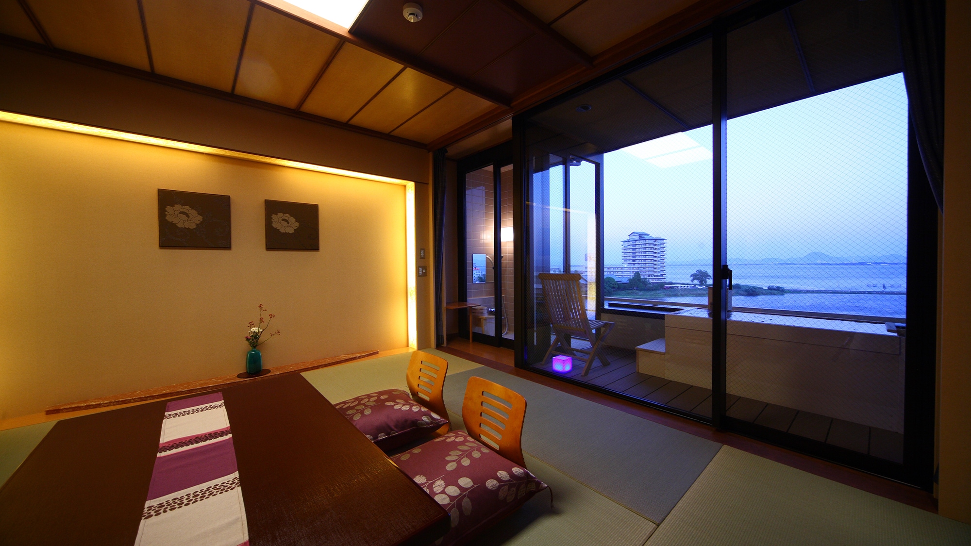 Open-air bath seen from Fuga's room