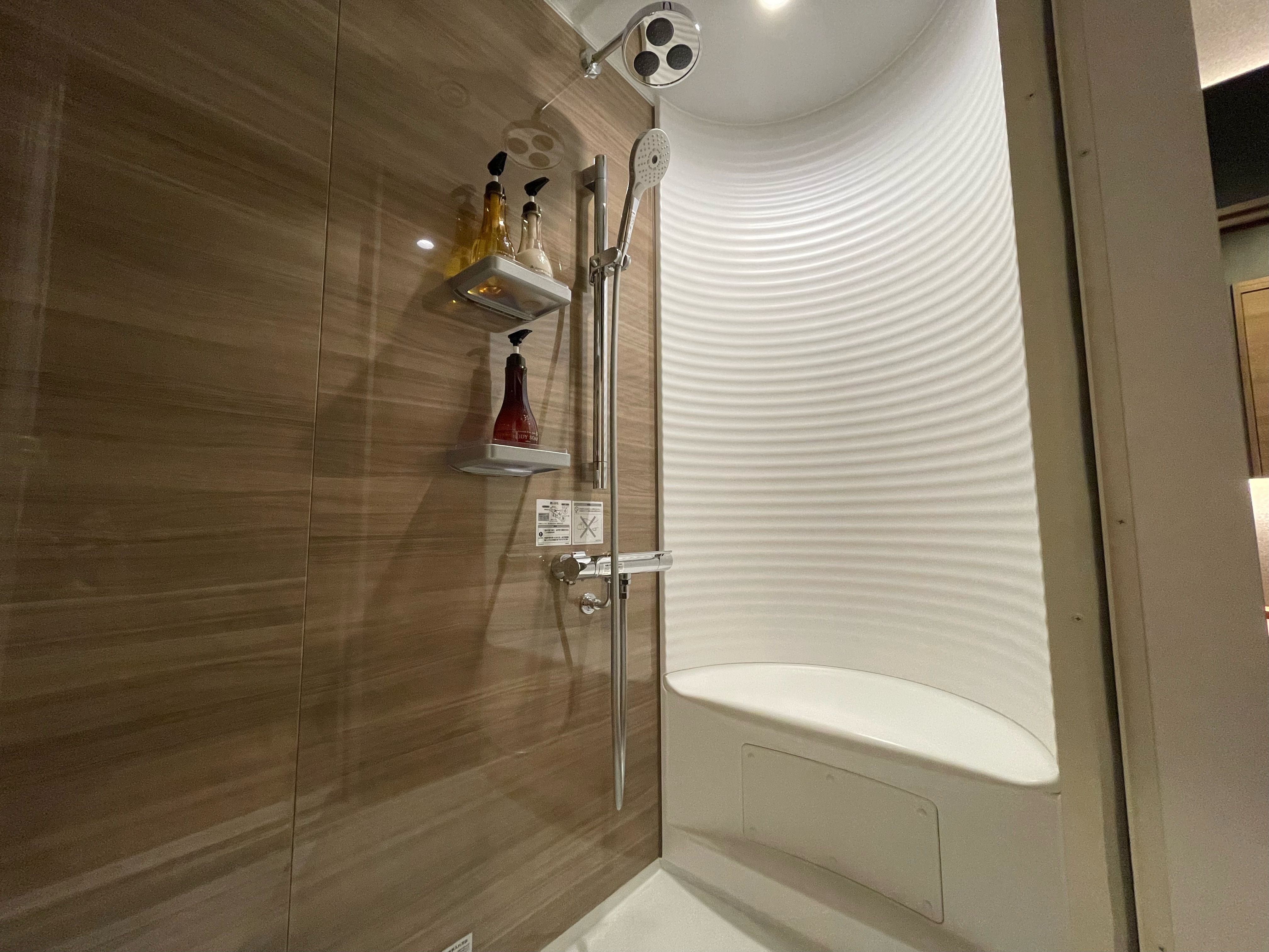 Twin room with projector and shower room