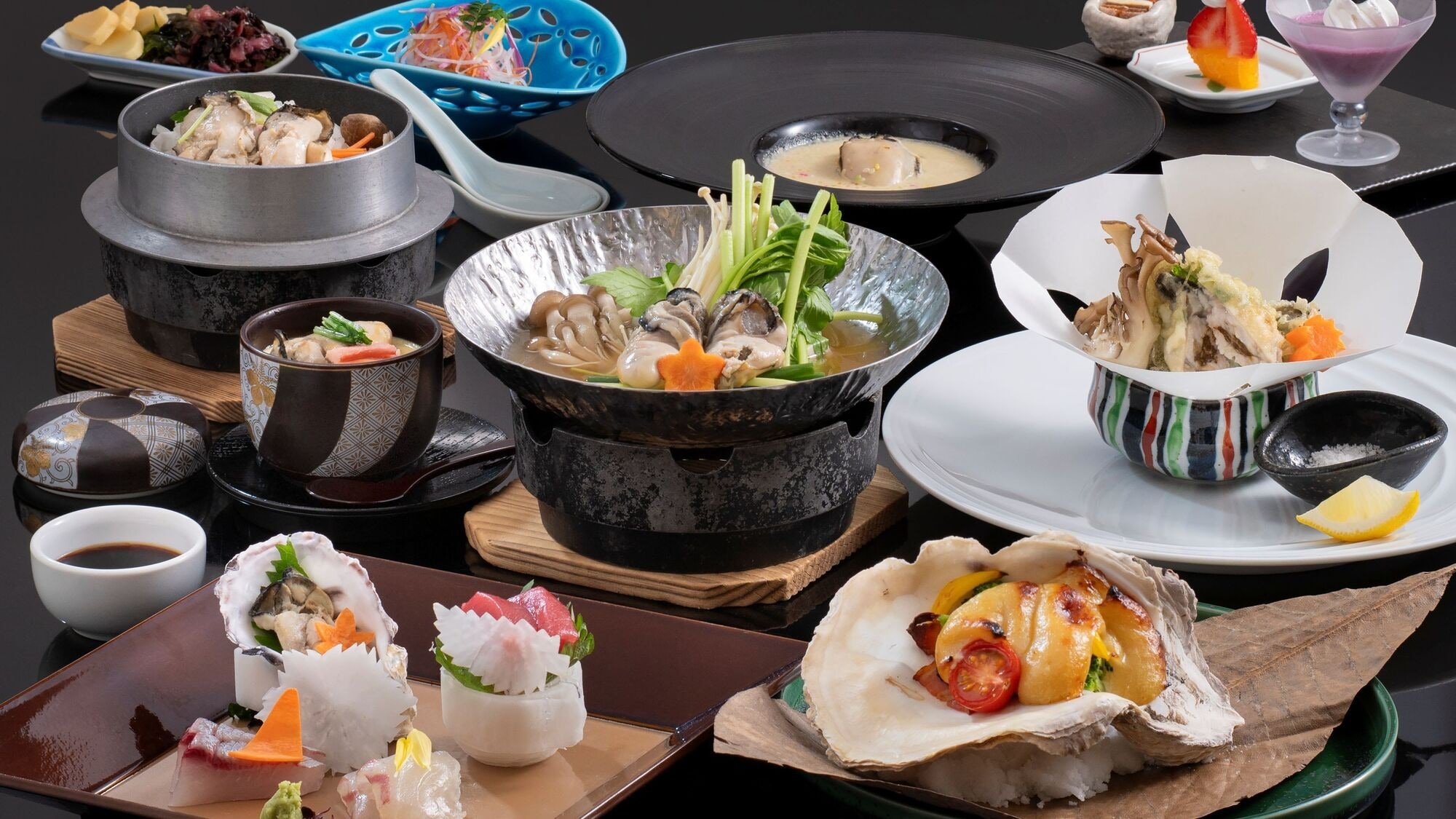 【真户屋牡蛎怀石料理】当季供应!鲜美滋味,满口难忘!名牌牡蛎,想吃多少就吃多少♪