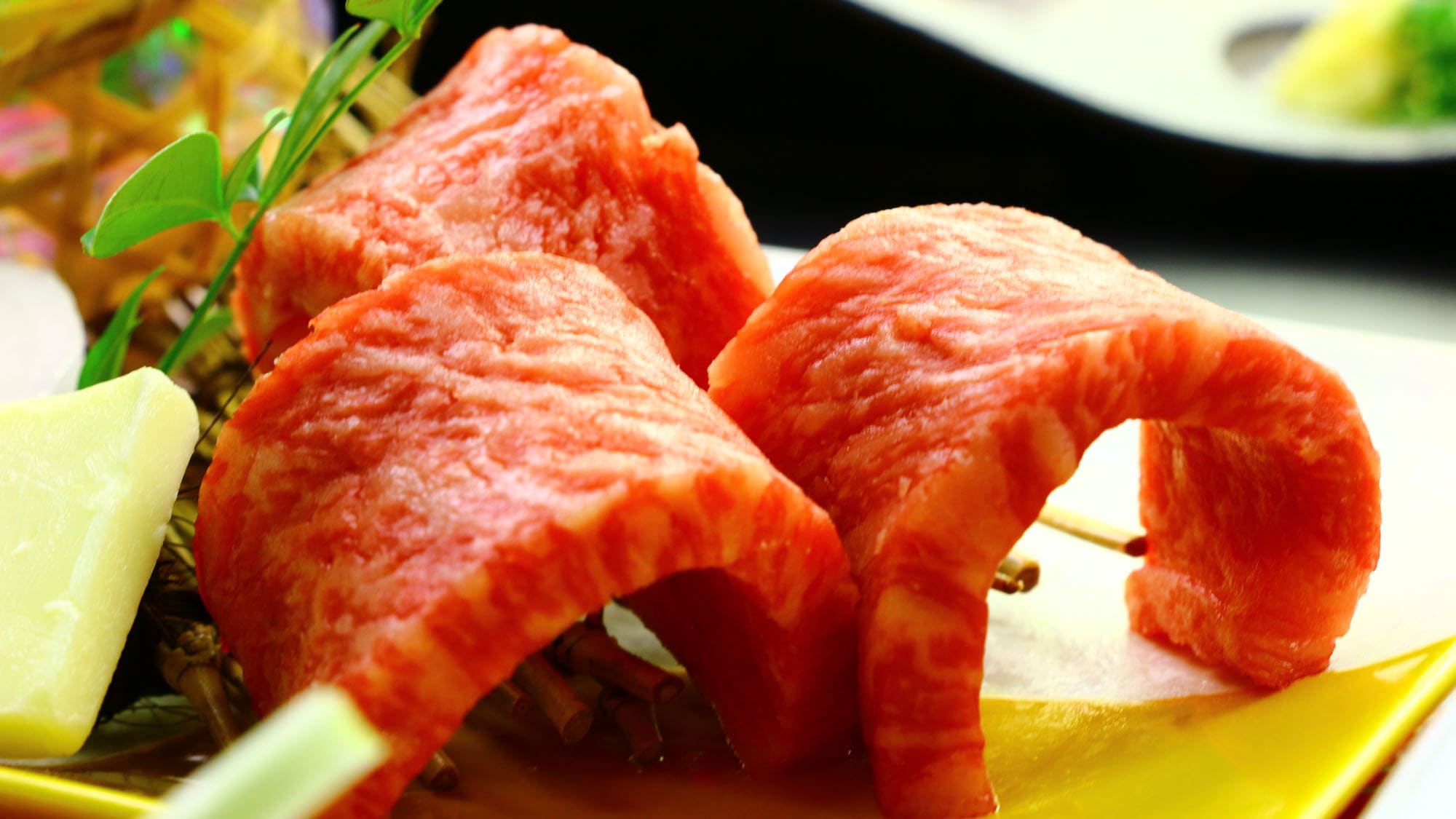 陶瓷盤烤熊本牌牛肉