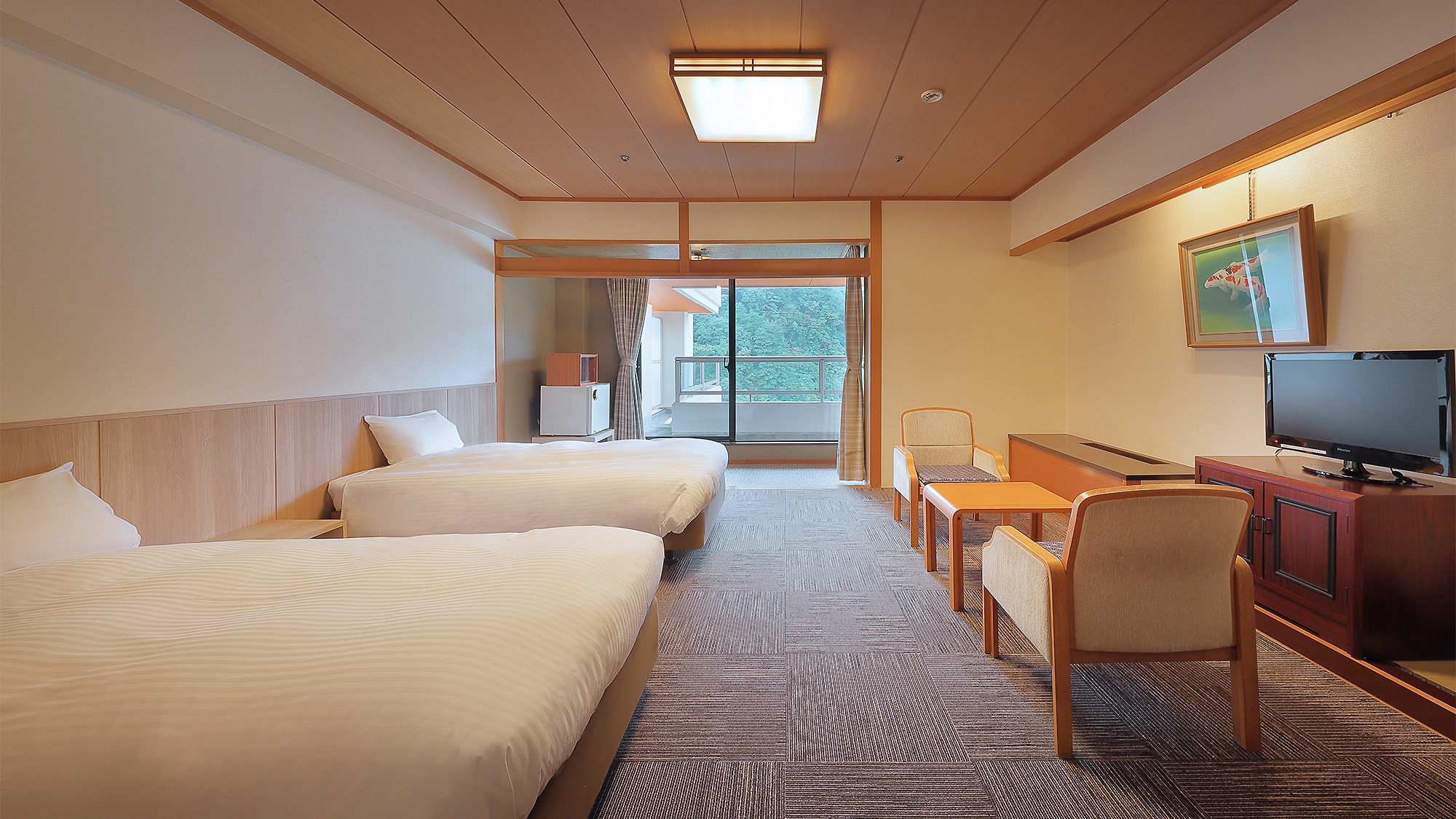 [Japanese-Western style room] Barrier-free type room [Non-smoking]