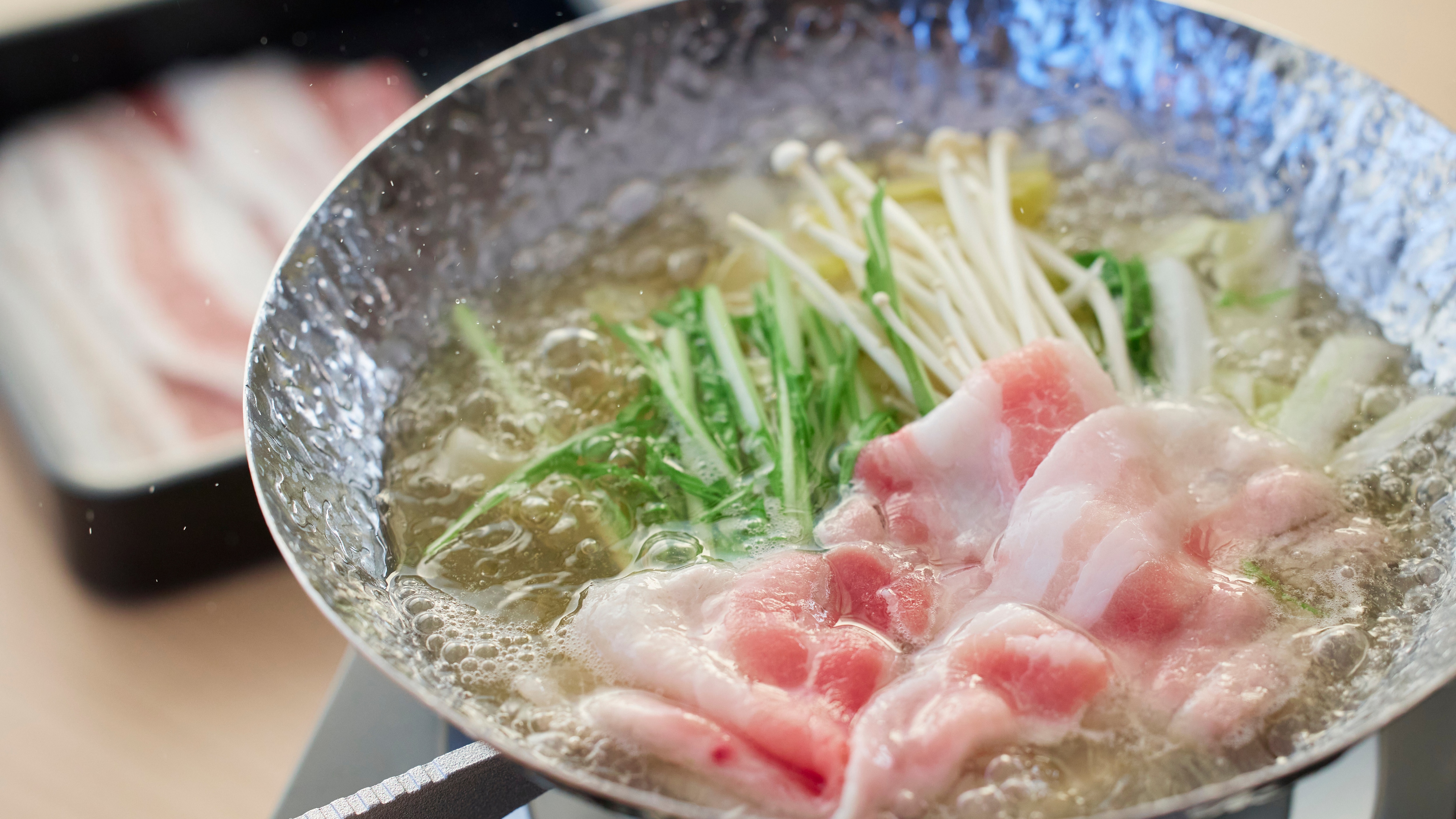 ◎Breakfast: Black pork shabu-shabu