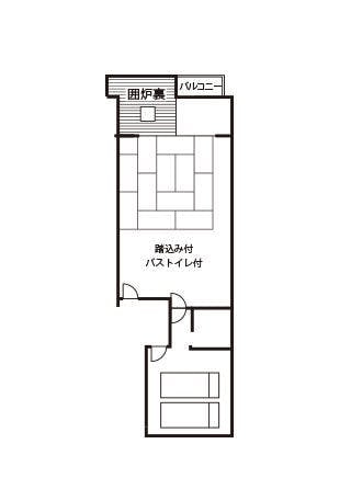 12.5 tatami hearth room + twin bedroom