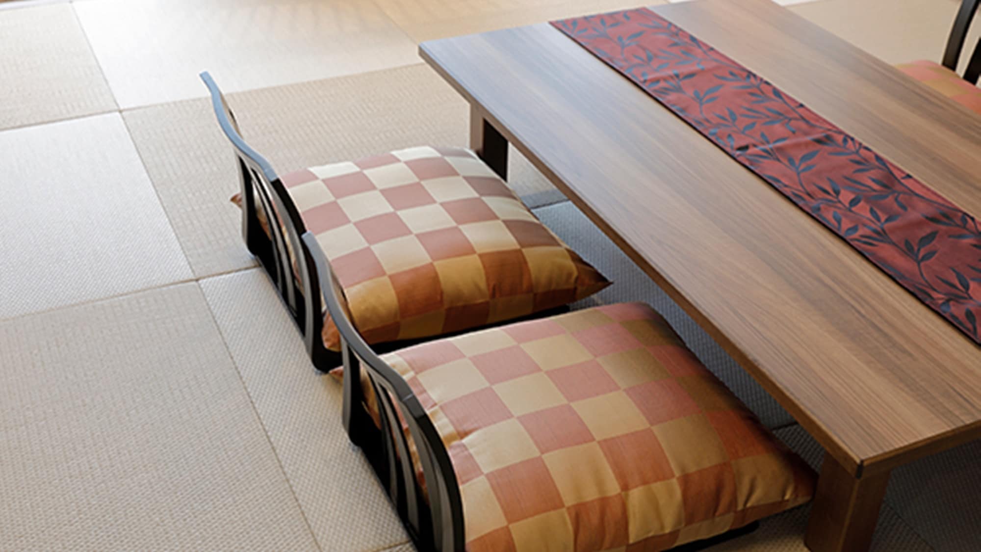 *Kamar bergaya Jepang dengan 10 tikar tatami/Kamar yang dirancang dengan mengutamakan kenyamanan dengan tetap menghargai gaya Jepang.