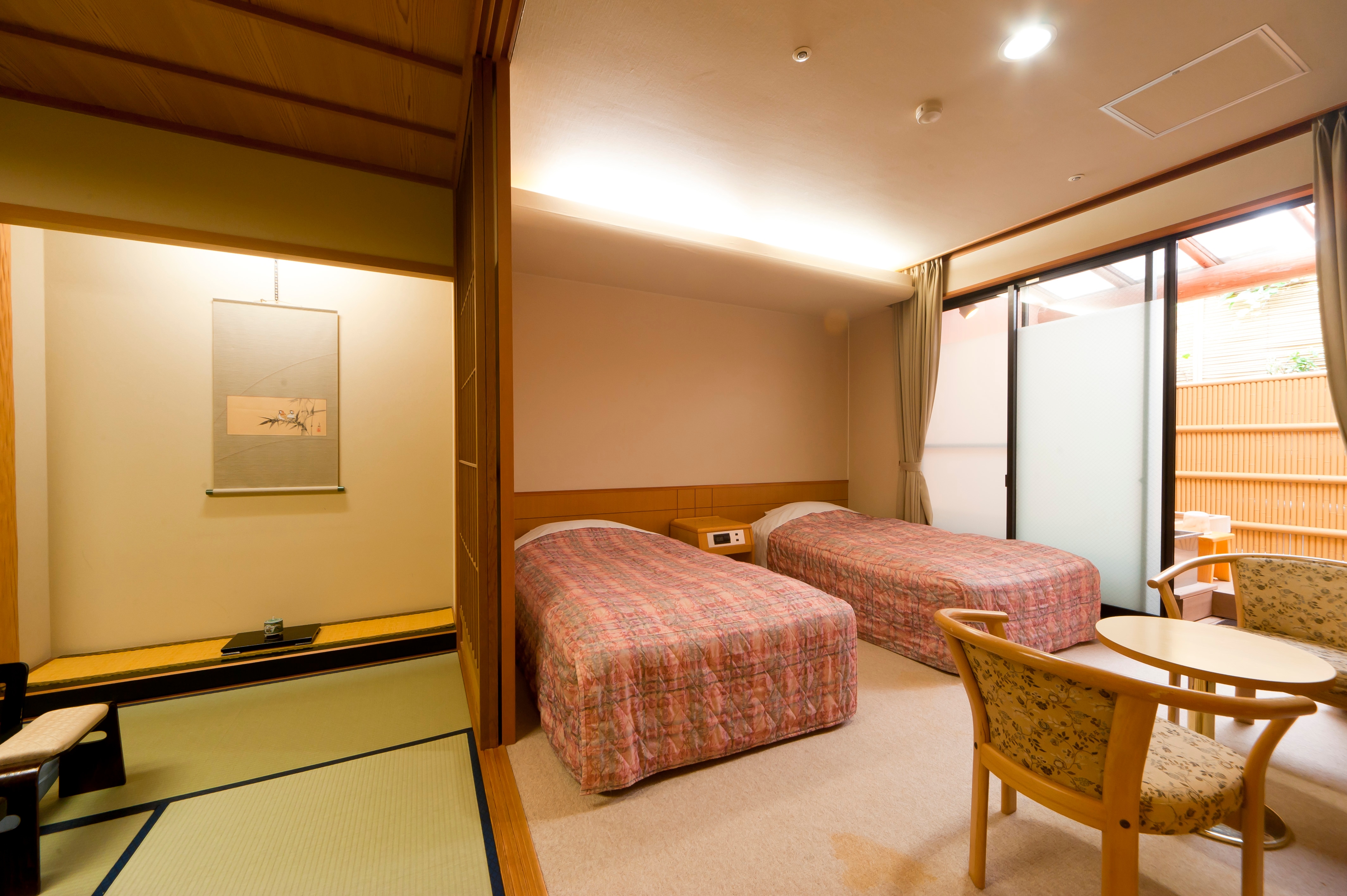 [Yunohana no Sato] Tipe kamar bergaya Jepang-Barat <8 tikar tatami + twin>