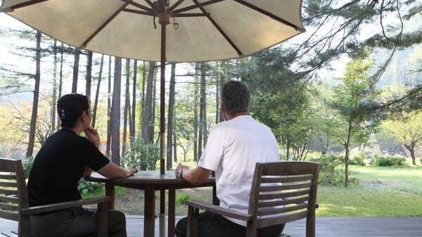 Terrace: Enjoy a pleasant time in nature and have lively conversation