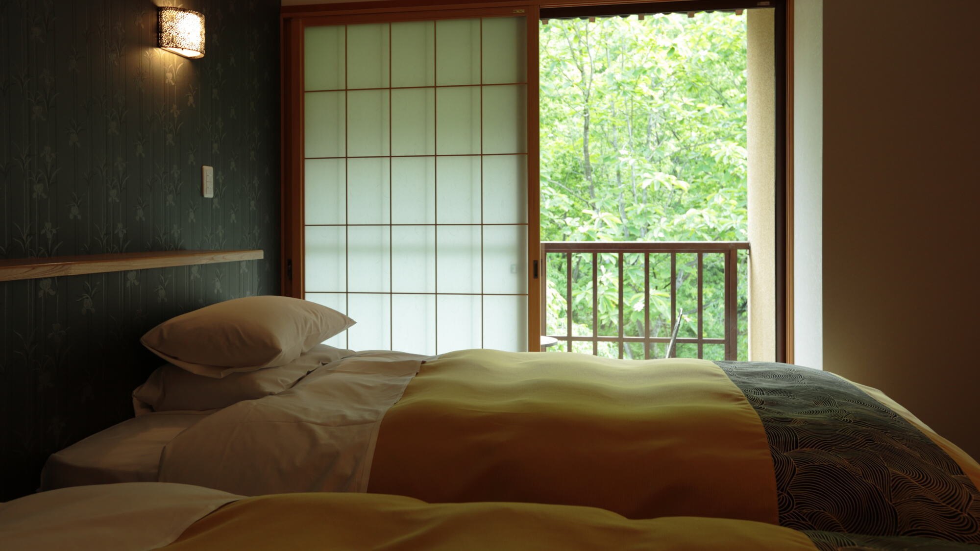 【帶床房】雙床房2張席夢思半雙人床+10榻榻米日式房+4.5榻榻米日式房