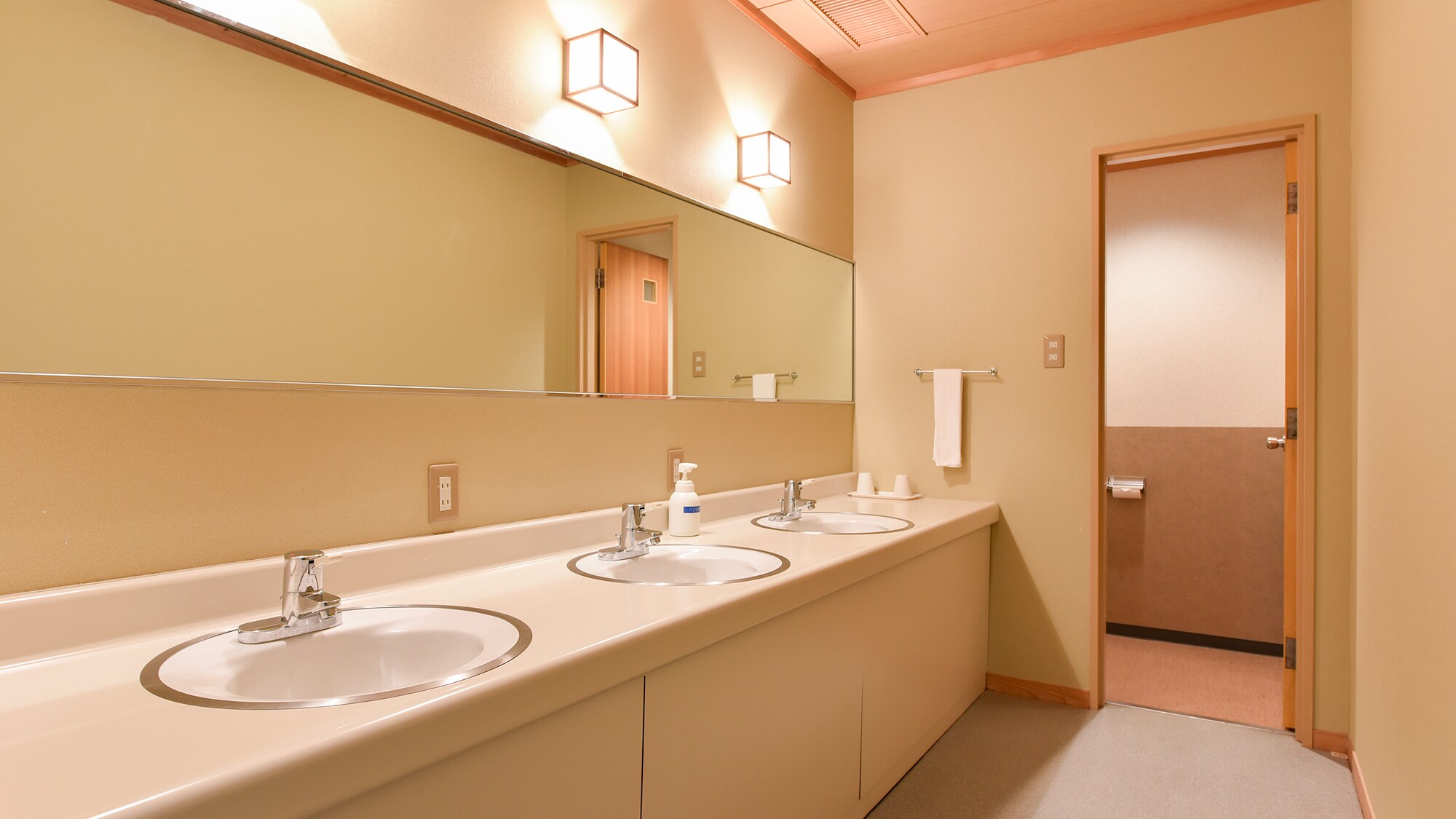 * [Japanese-style room with 24 tatami mats] The room is equipped with a washbasin and toilet (with a heated toilet seat)