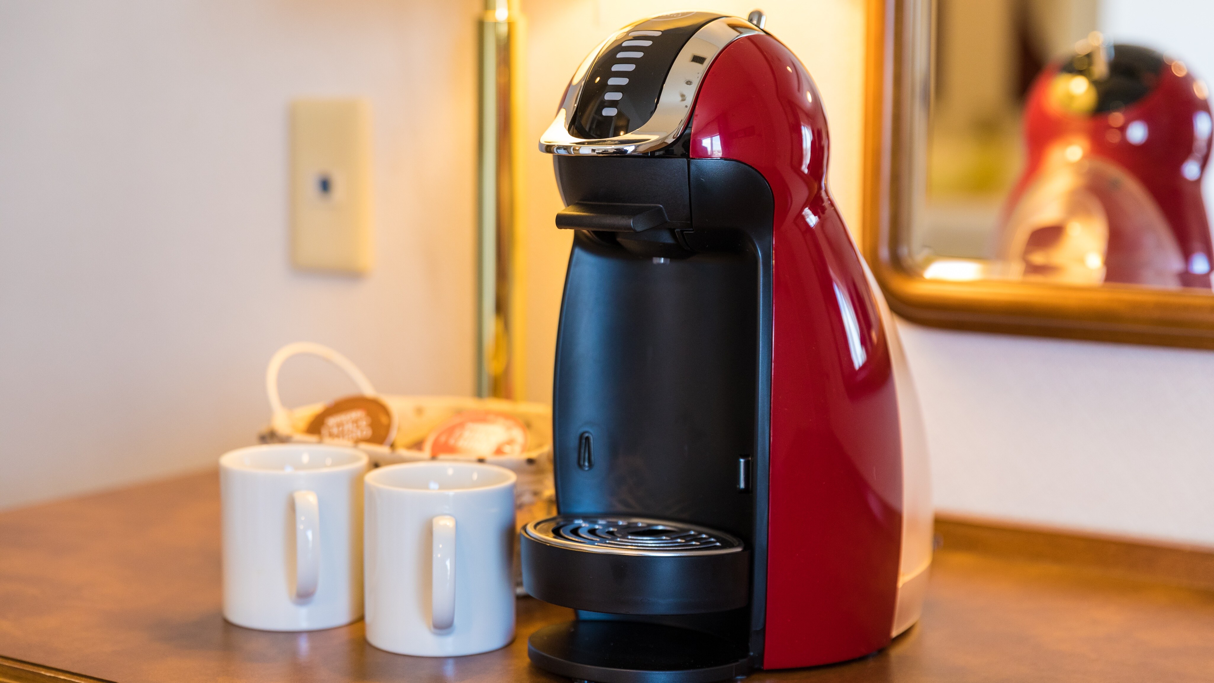 Equipped with coffee machine