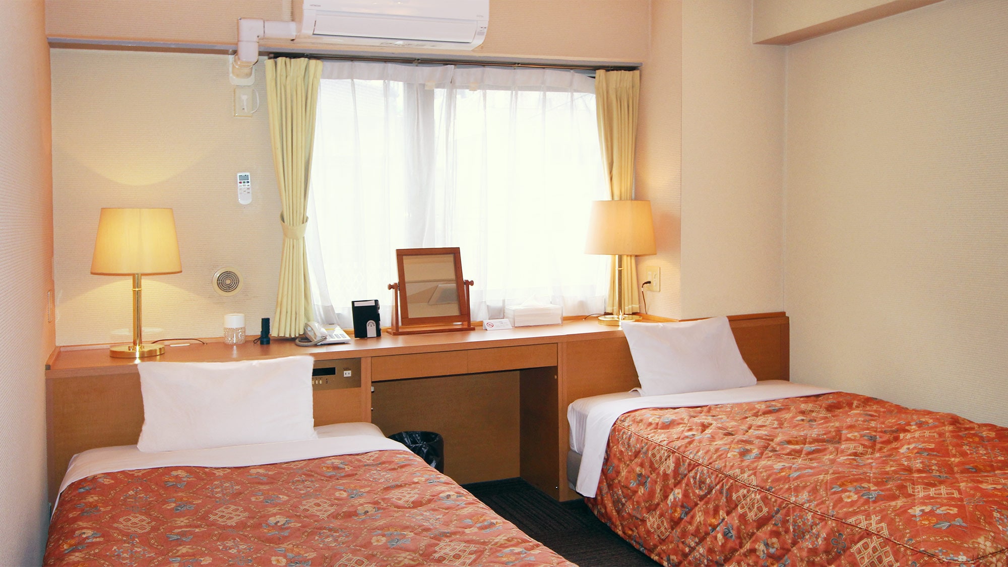 Twin room: Perfect for couples or friends.