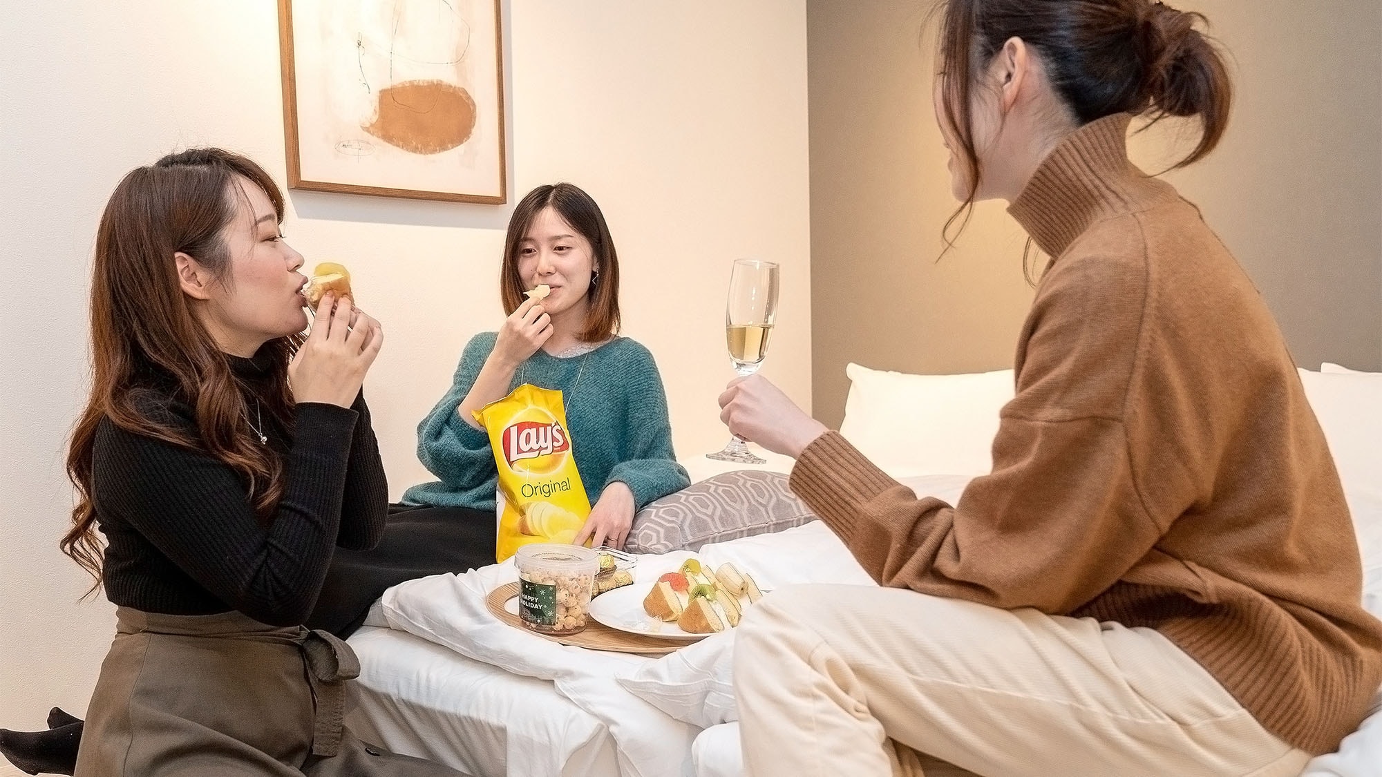 ・【客房内】带上零食，享受一场开心的女生之夜吧♪