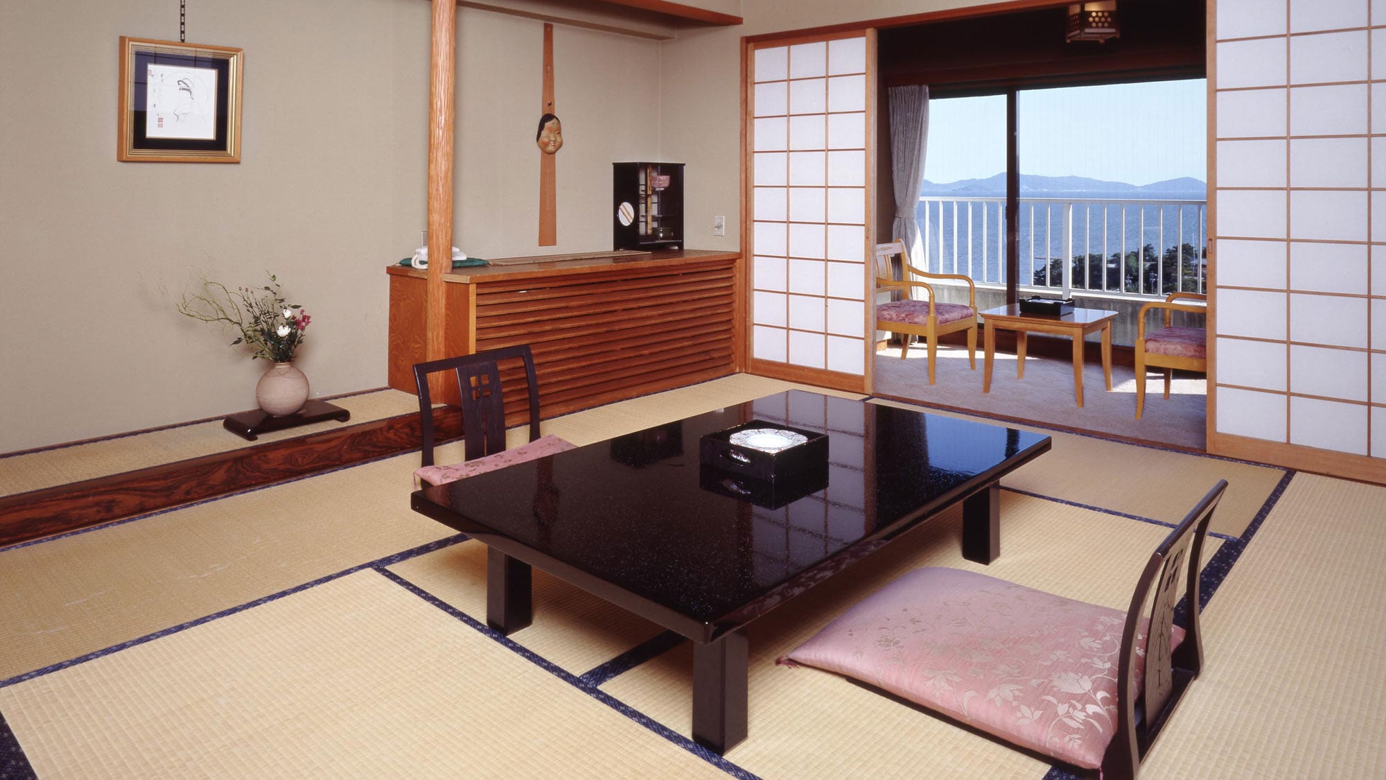 Kamar tamu tepi laut Gedung Barat (Kamar bergaya Jepang dengan 10 kamar mandi dan toilet tikar tatami)
