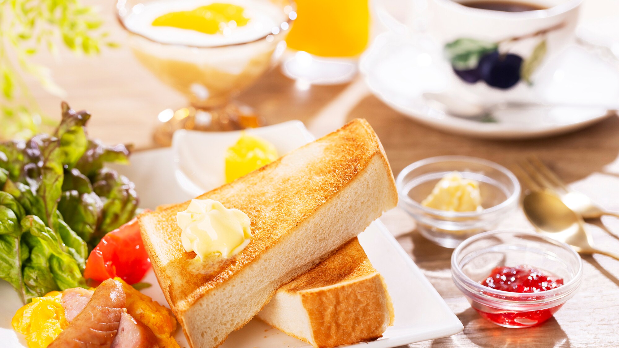 [Western Breakfast] Wake up to the aroma of coffee in the morning. Our specialty coffee is "free refills"♪