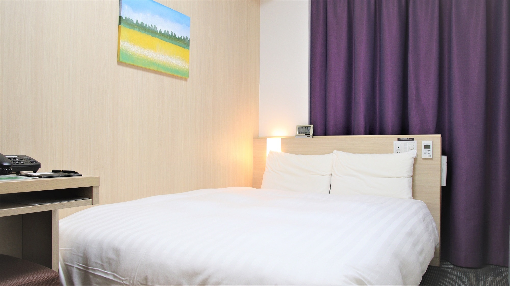 ◆ Double room 13.2 to 14.3㎡ 1 bed made by Serta