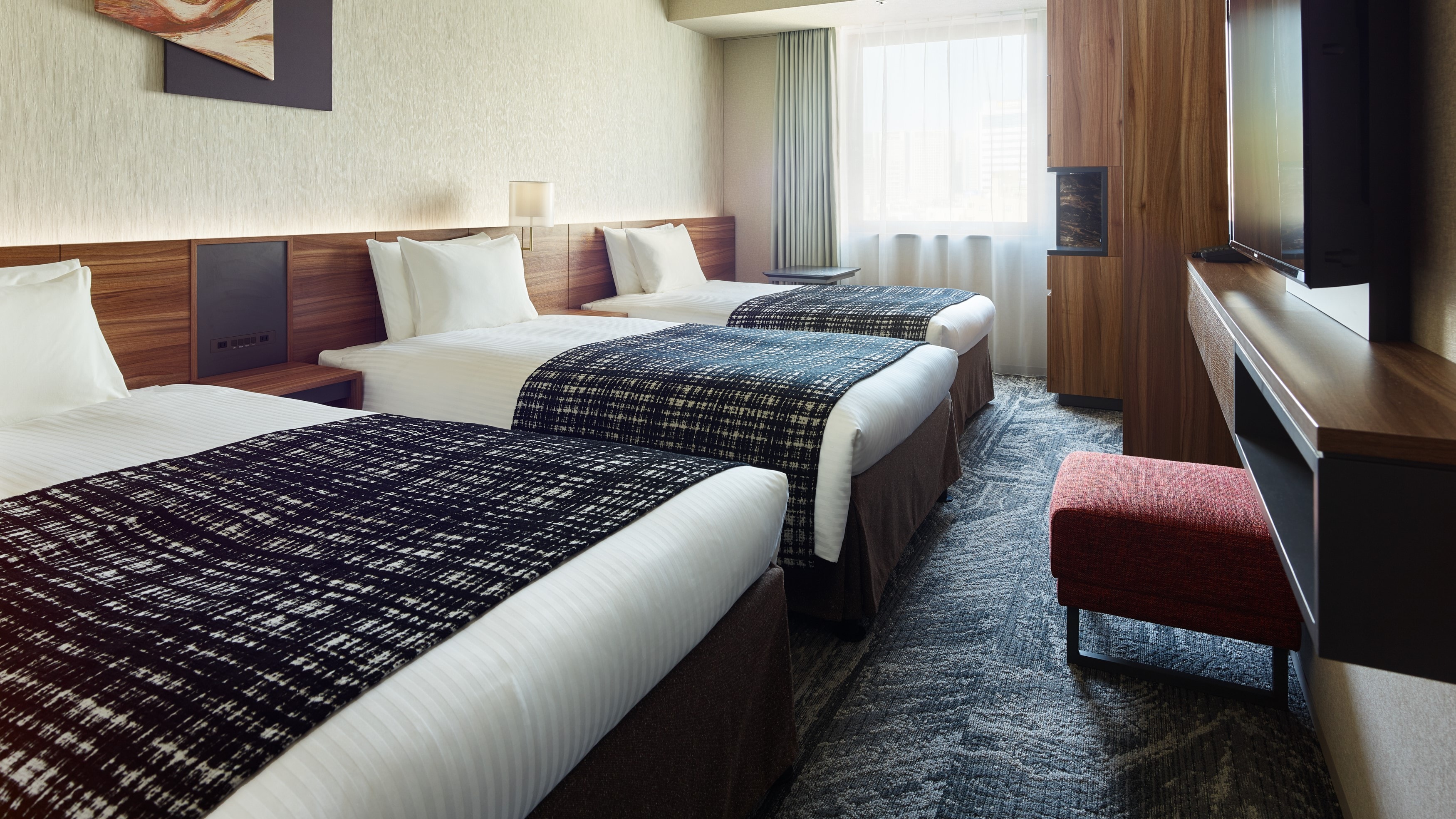Moderate Twin (3 people) 24.0㎡ [2 single beds + 1 extra bed]