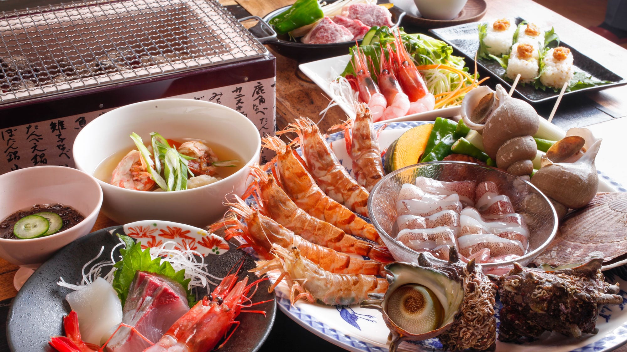 Grilled local shrimp