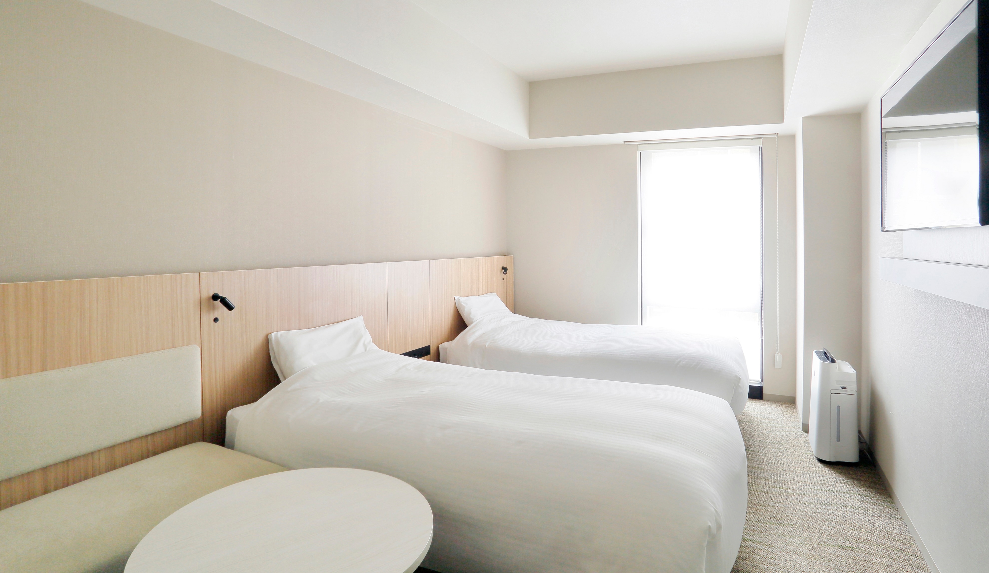 Kamar Twin 20㎡ Lebar 110cm dengan 2 tempat tidur, ideal untuk bepergian bersama pasangan dan teman